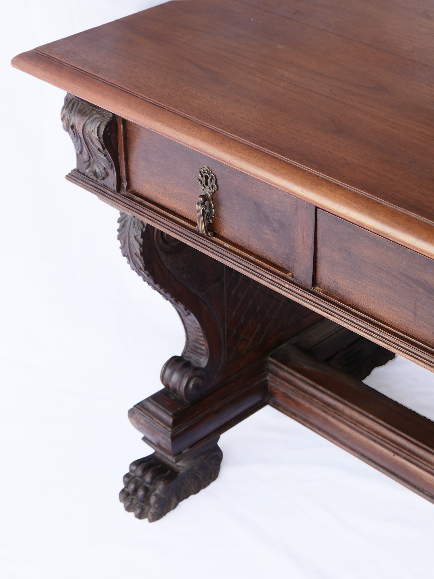 Hand Carved Italian Renaissance Revival Desk or Library table.