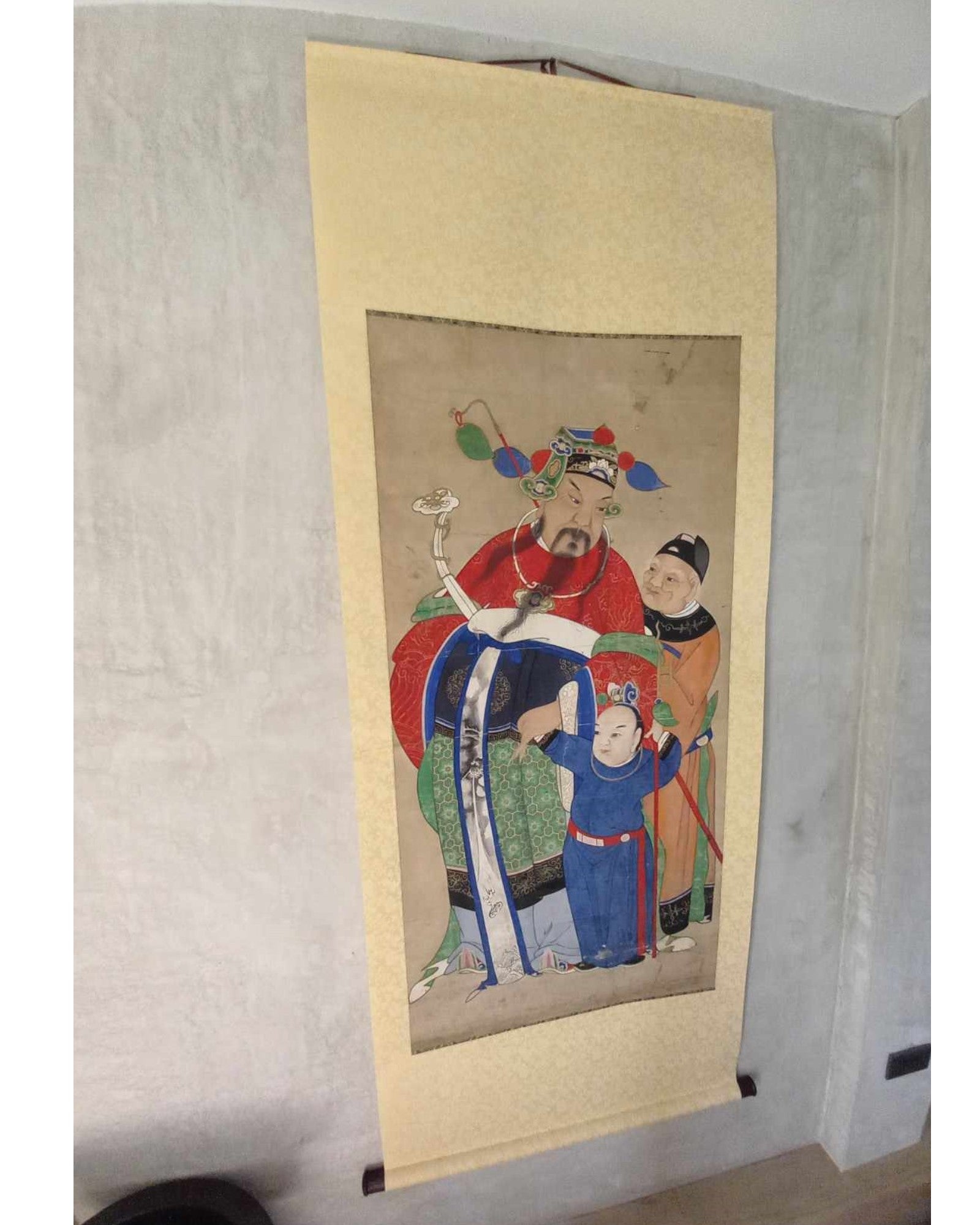 Chinese Painting on Paper - Fu Lu Shou (Three Star Gods) - Surround Living - 10