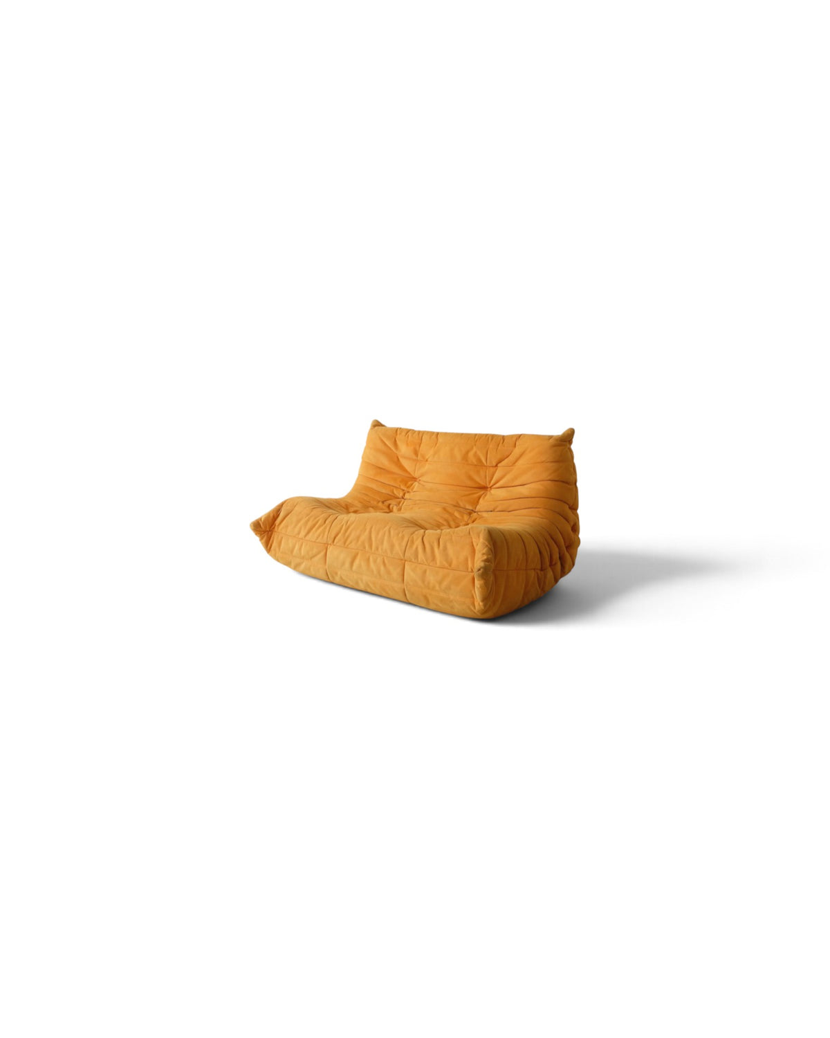 Togo Small Settee (2 Seaters) & Corner Seat in Yellow Alcantara, designed by Michel Ducaroy for Ligne Roset