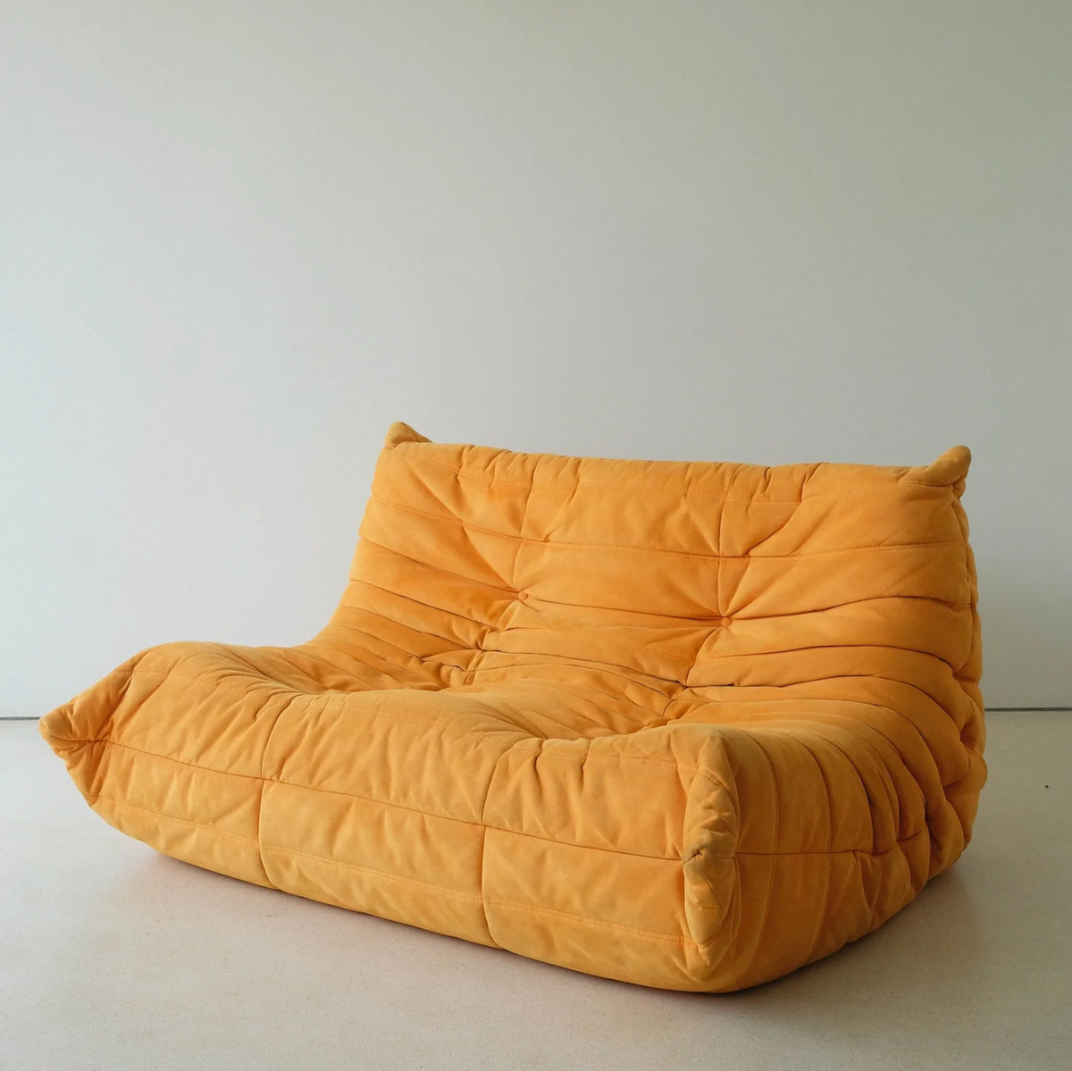 Togo Small Settee (2 Seaters) & Corner Seat in Yellow Alcantara, designed by Michel Ducaroy for Ligne Roset