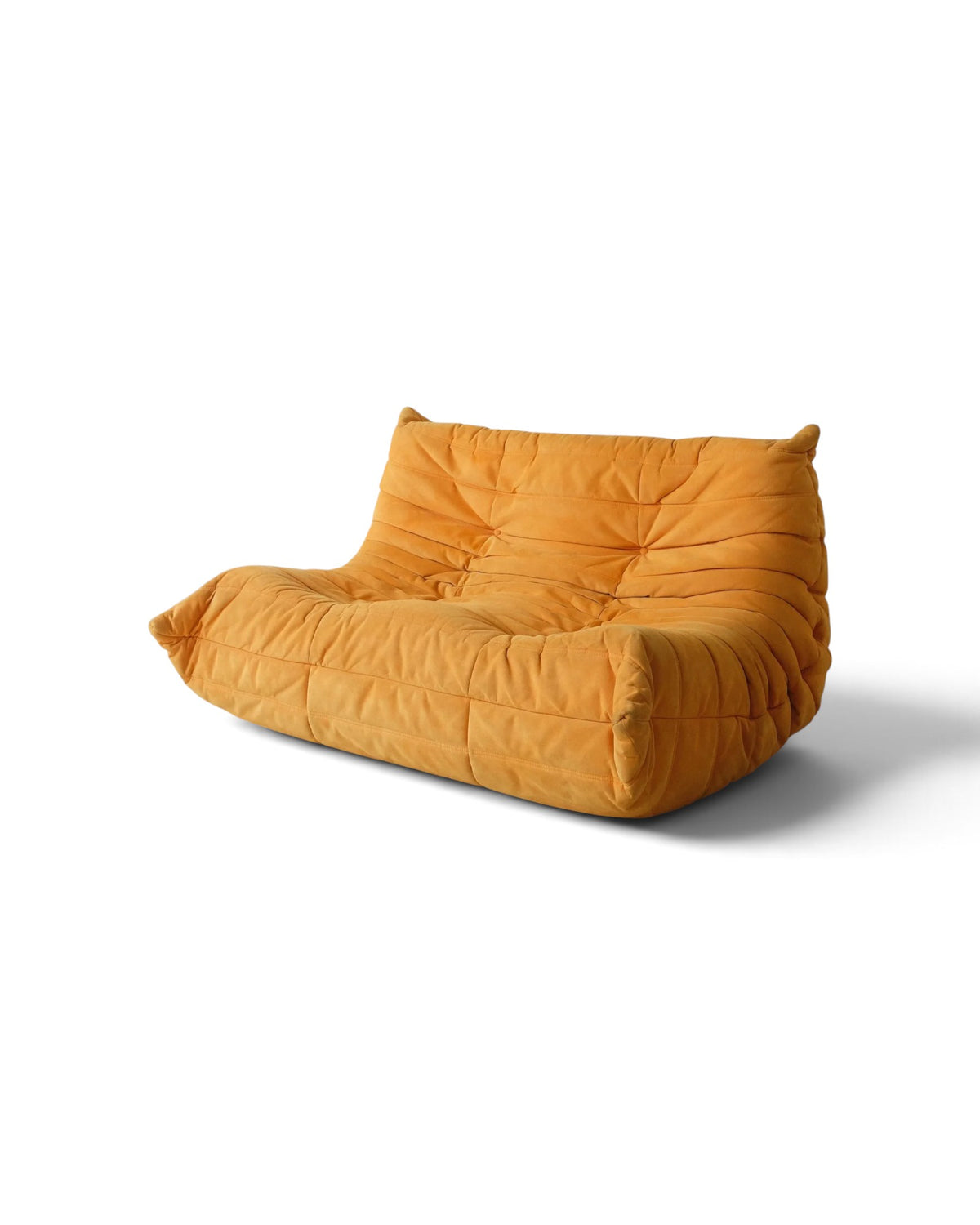 Togo Small Settee (2 Seaters) & Corner Seat in Yellow Alcantara, designed by Michel Ducaroy for Ligne Roset