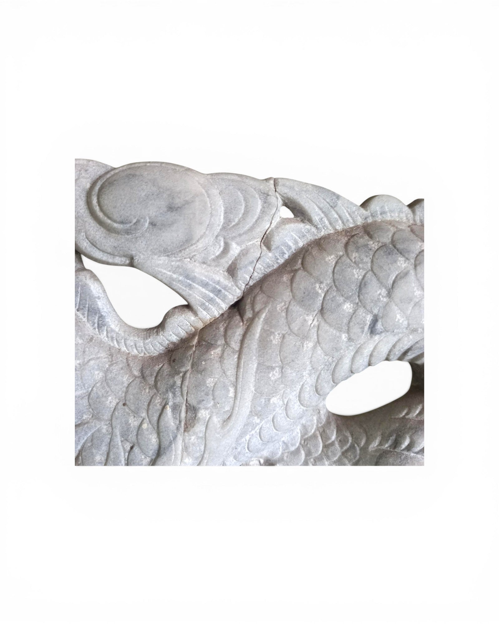 Carved Marble Dragon & Qilin Sculpture - Surround Living - 5