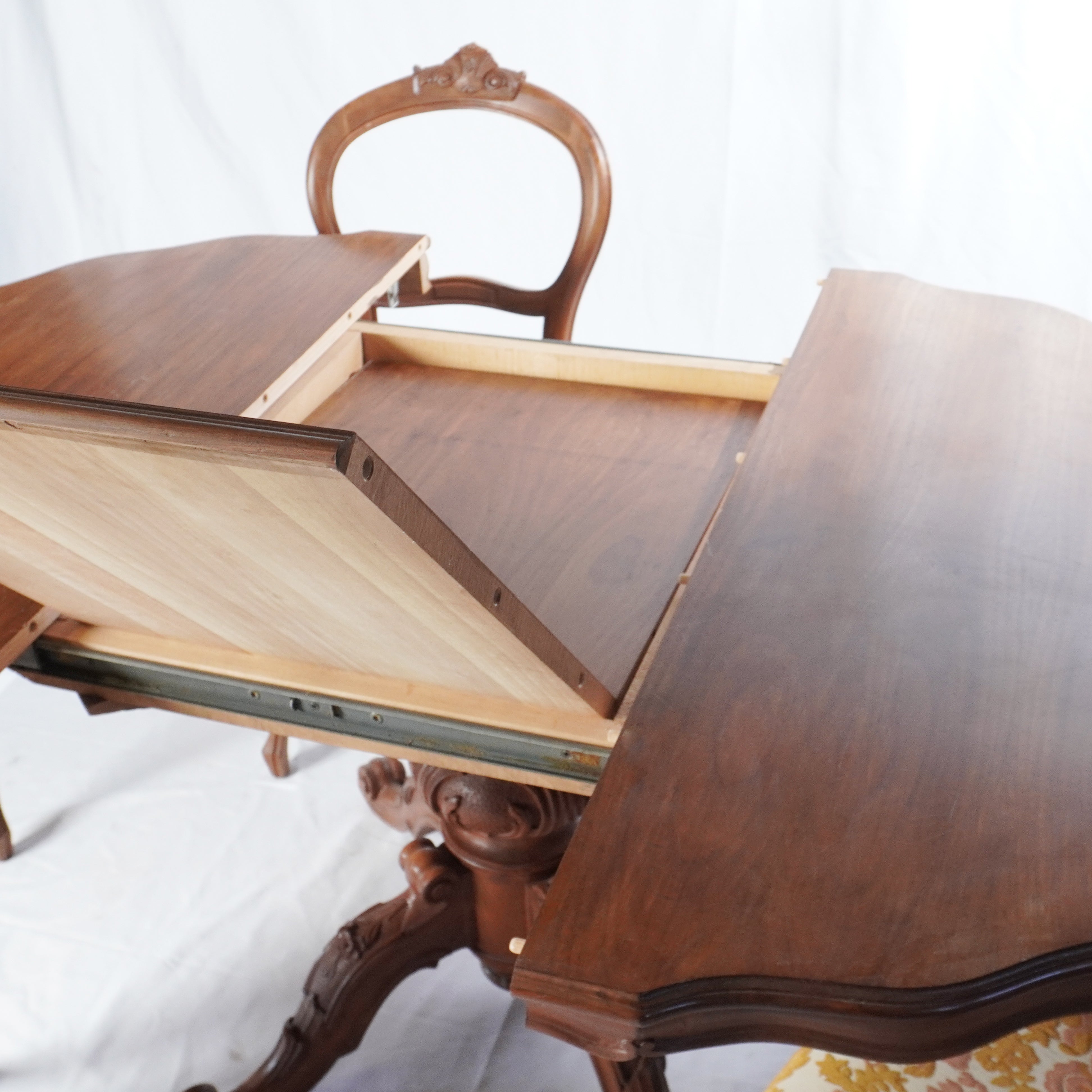 Italian Round Walnut Table L