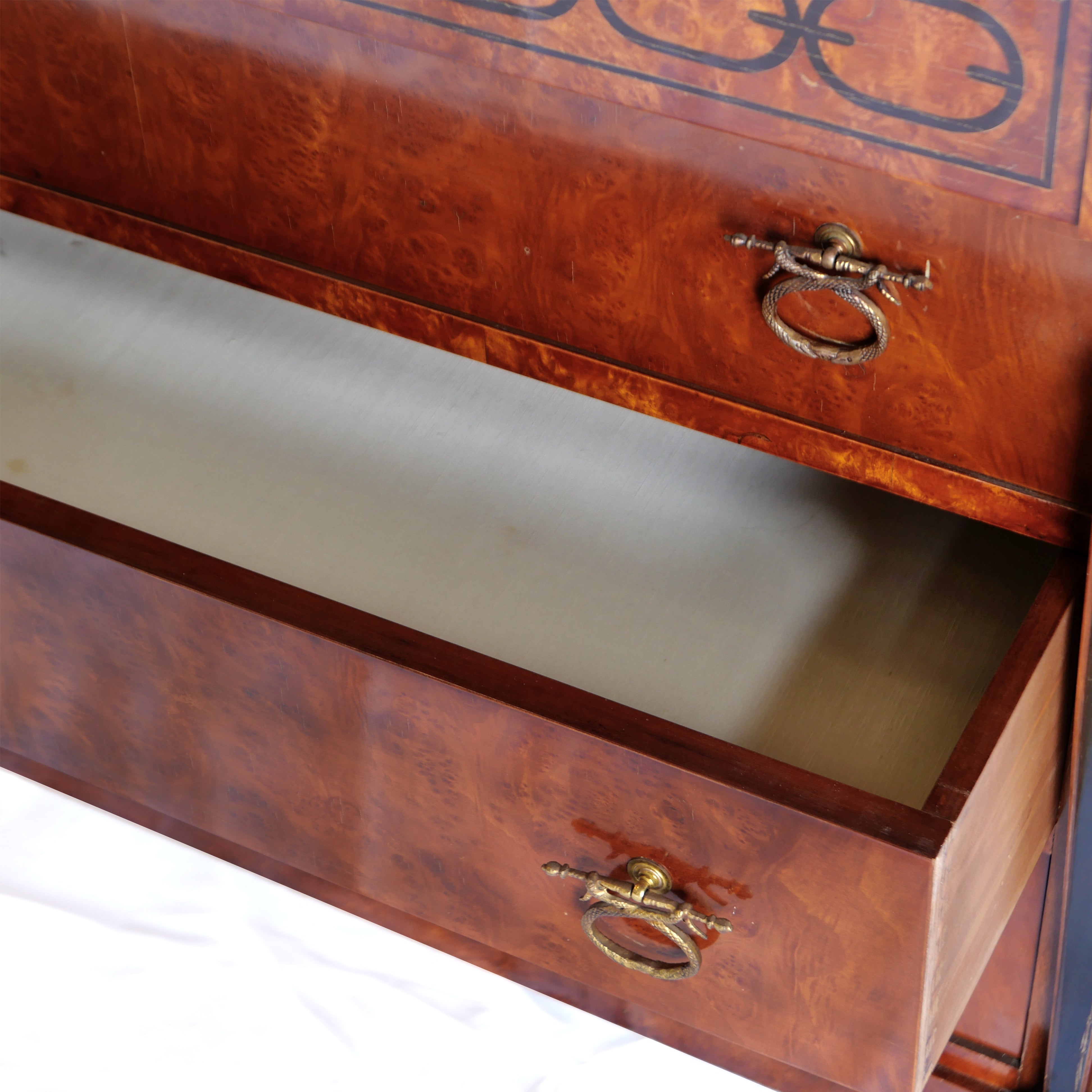 Set of Empire Chest of Drawers & Side Tables - 1 Chest of Drawers & 2 Night Stands