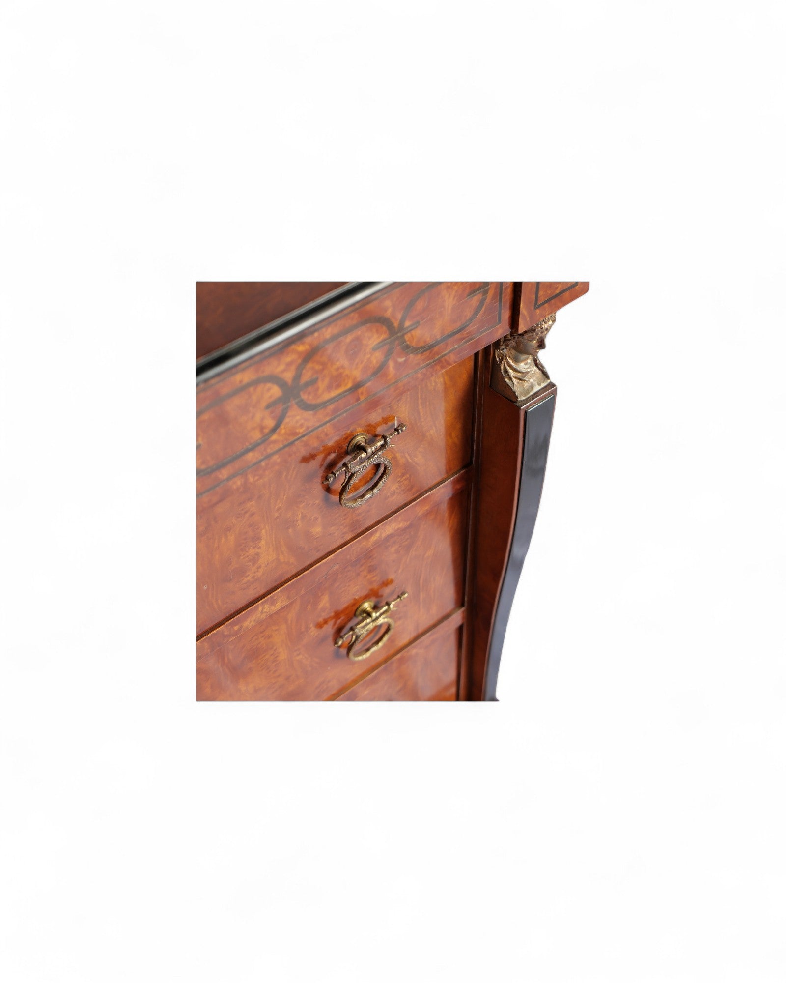 Set of Empire Chest of Drawers & Side Tables - 1 Chest of Drawers & 2 Night Stands