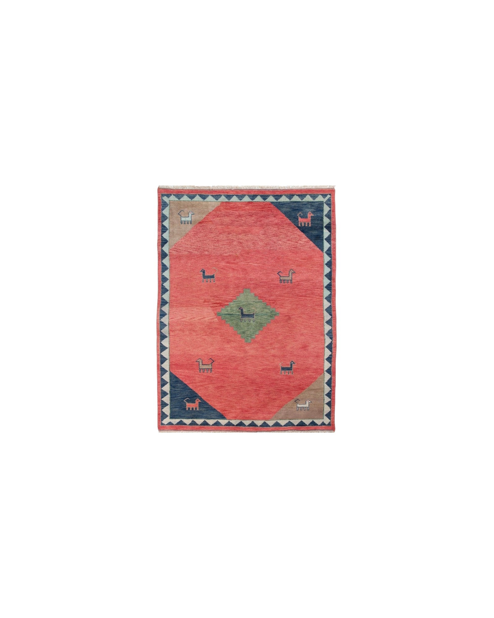 Vintage Qashqai Gabbeh Rug l 240cm x 178cm.