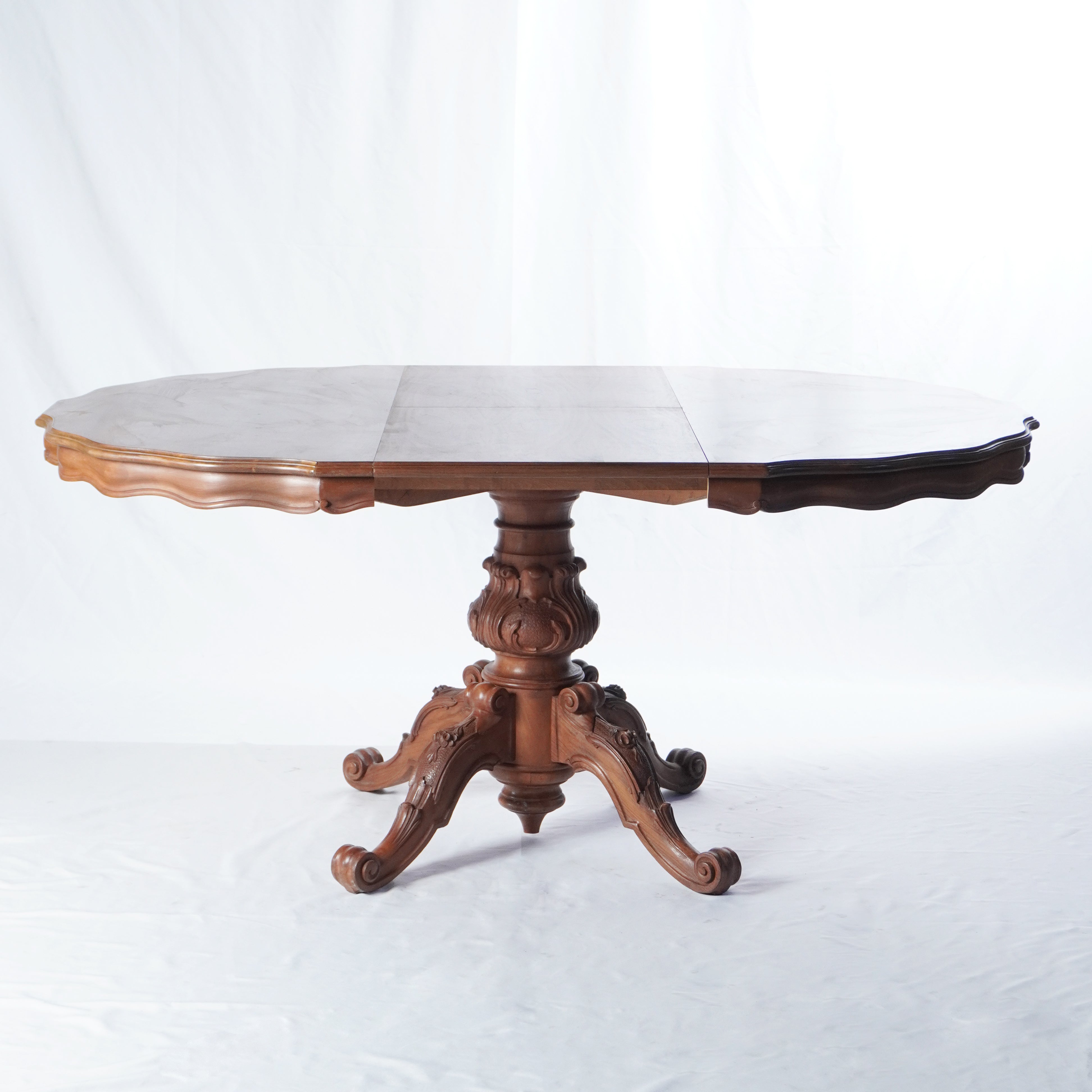 Italian Round Walnut Table L