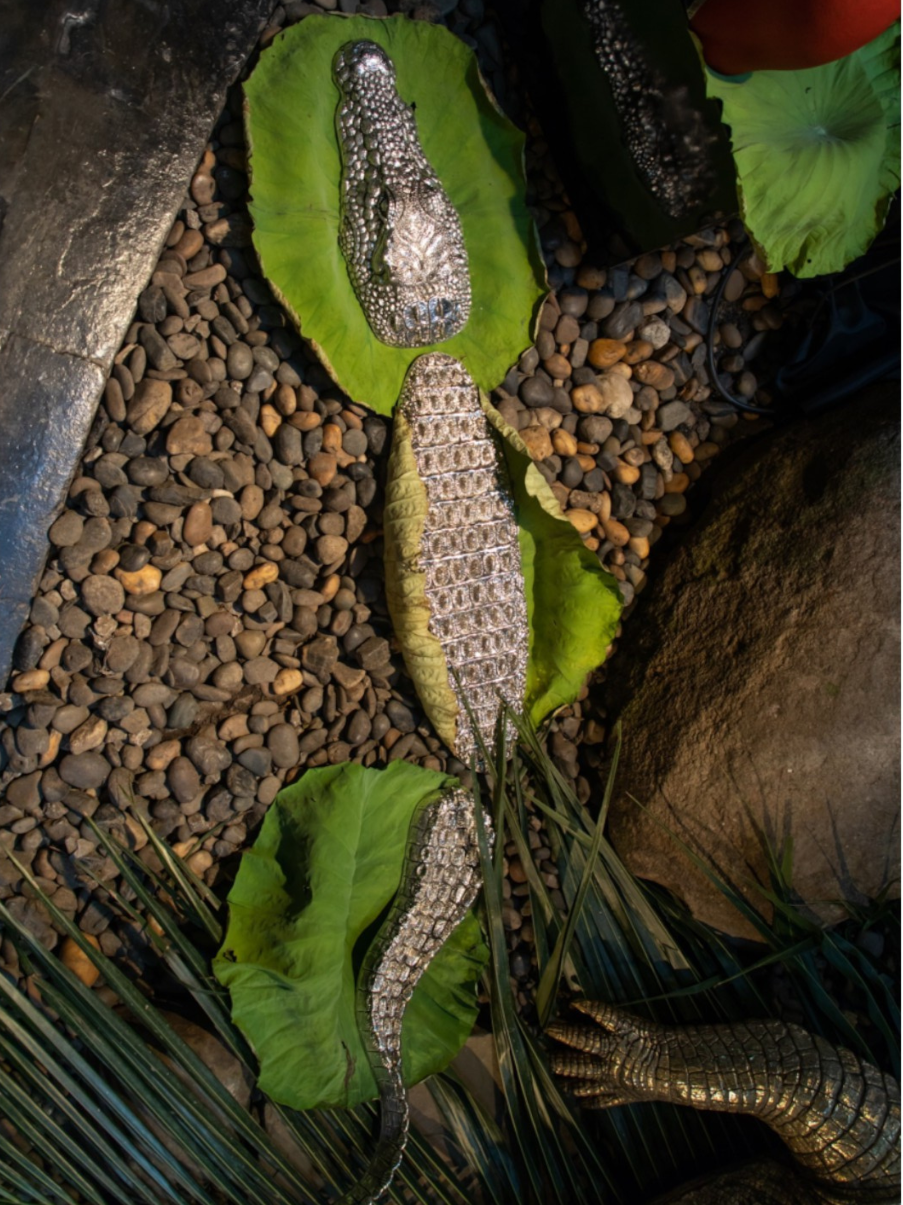 Sterling Silver Floating Crocodile