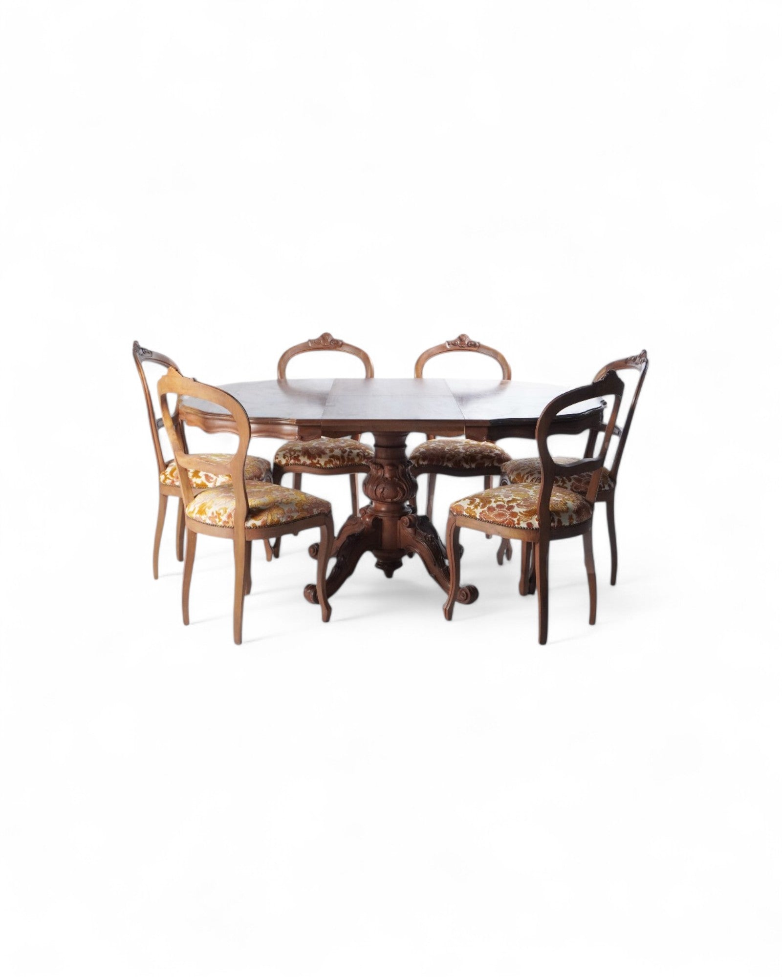 Italian Round Walnut Table L