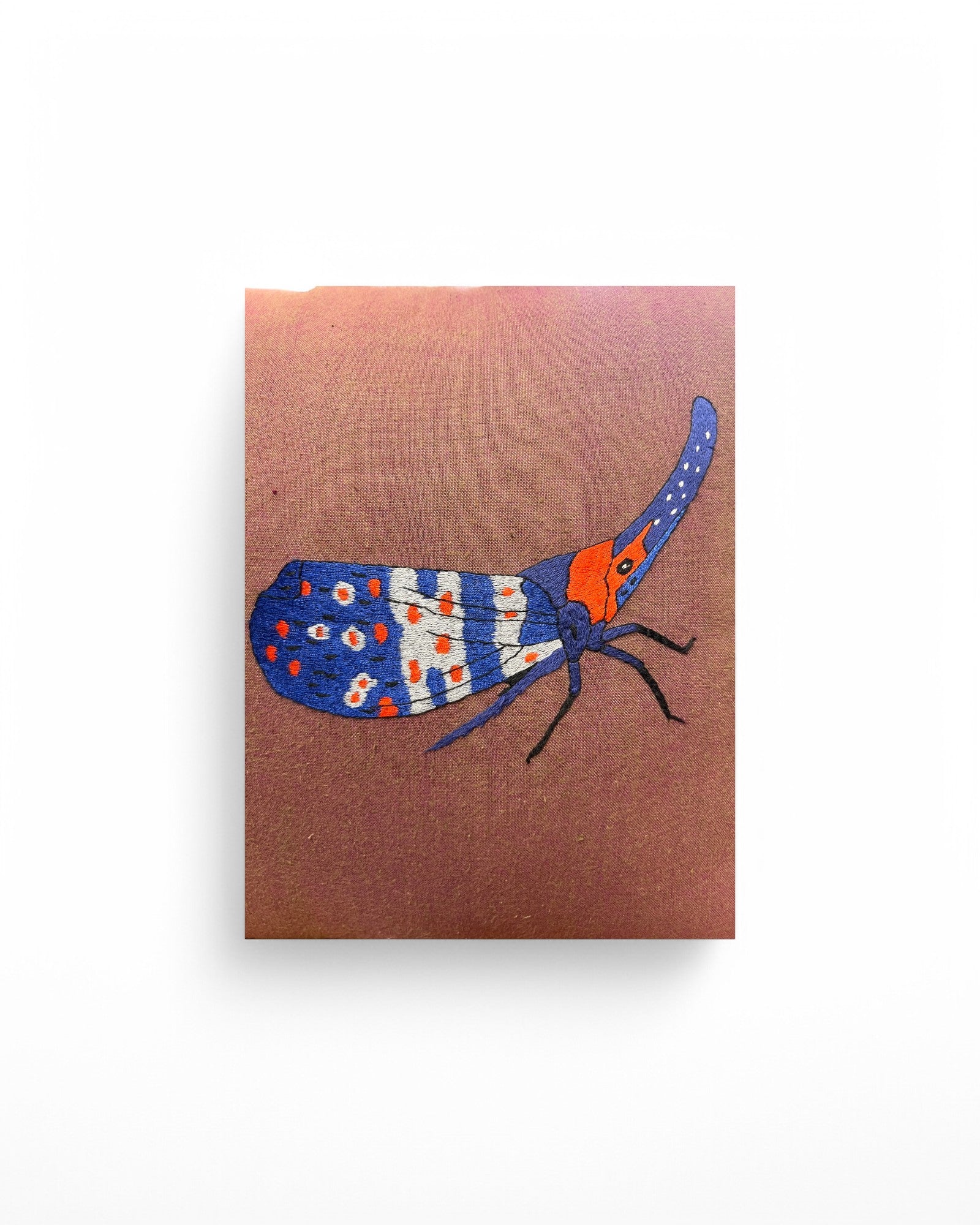 Hand Ebroidered Insect - Beatle (Brown and Brown, Black Lining)