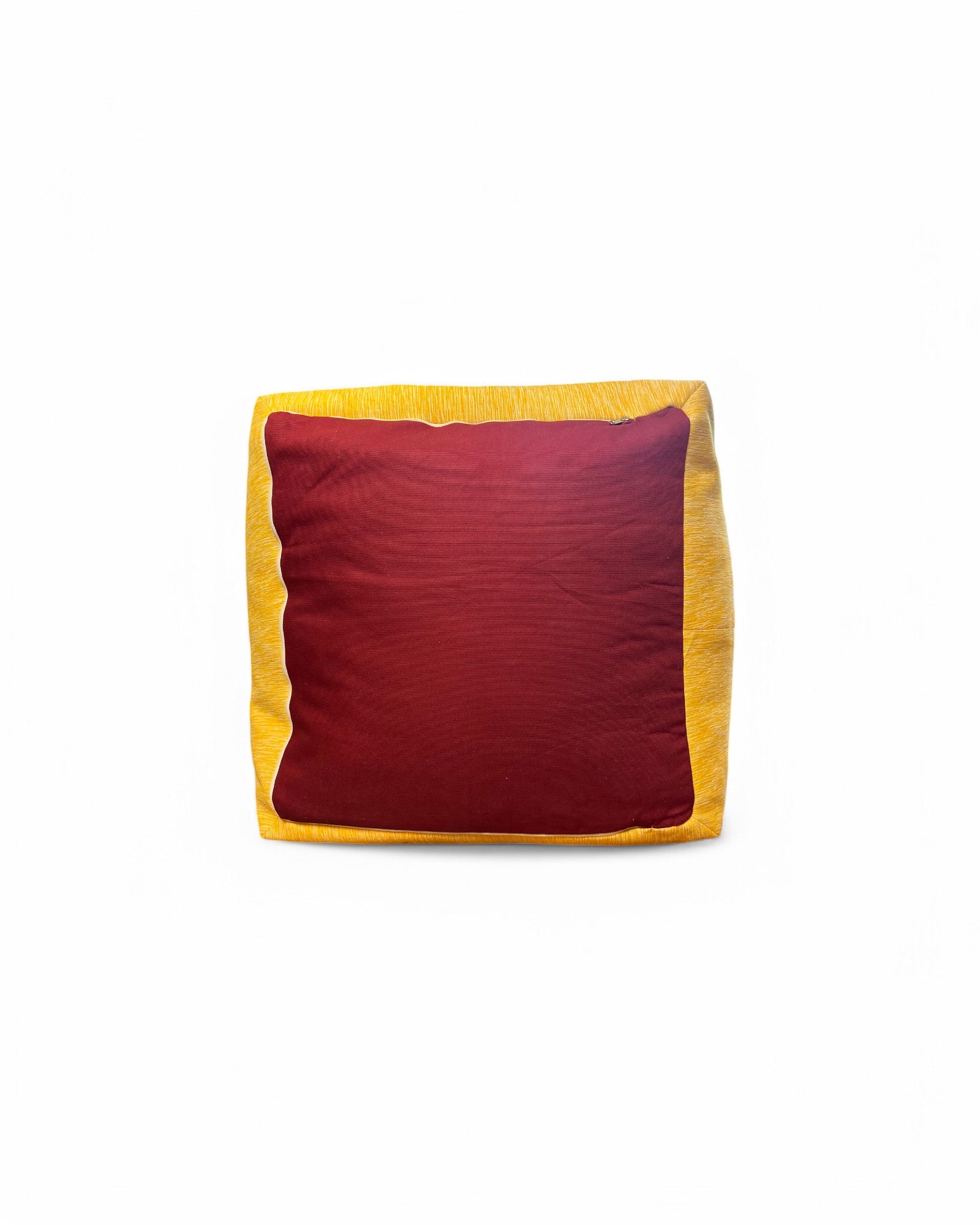 Square Bean Bag with Karen Hilltribe Centrepiece handwoven cotton with Piping (M)