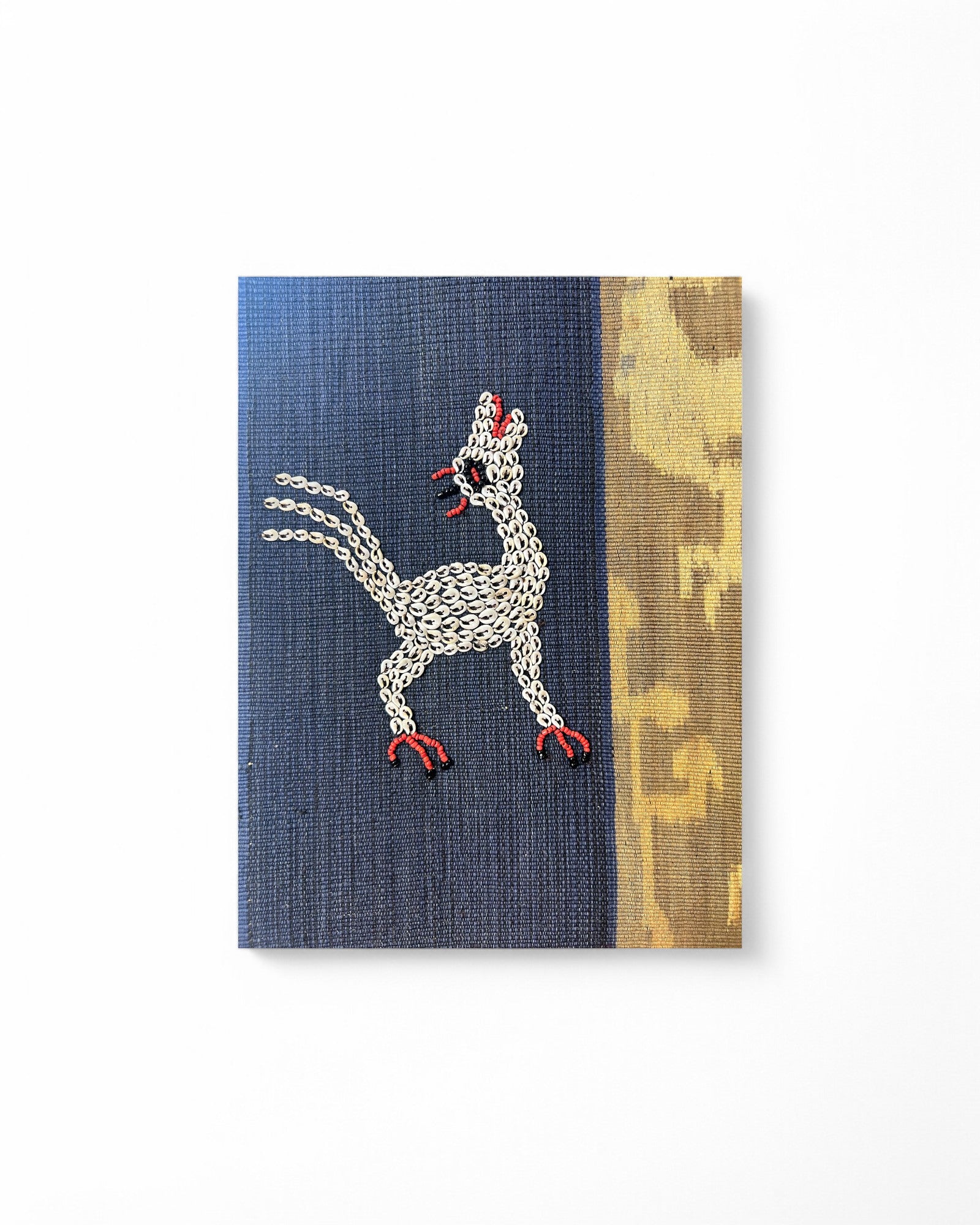 Mythical Creature Beaded Ikat & Borracay Textile Wall Hanging / Table Runner