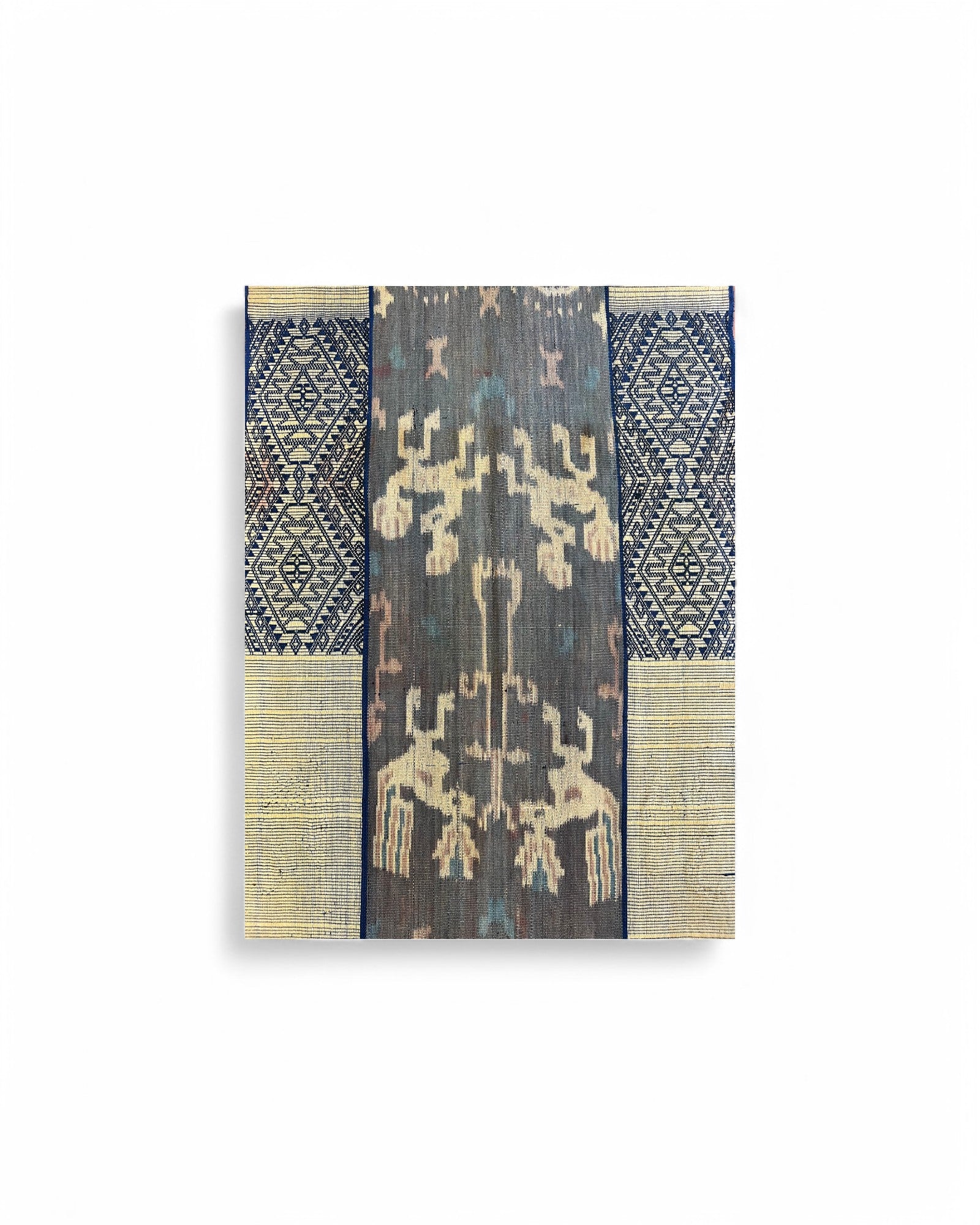 Mythical Creature Beaded Ikat & Borracay Textile Wall Hanging / Table Runner