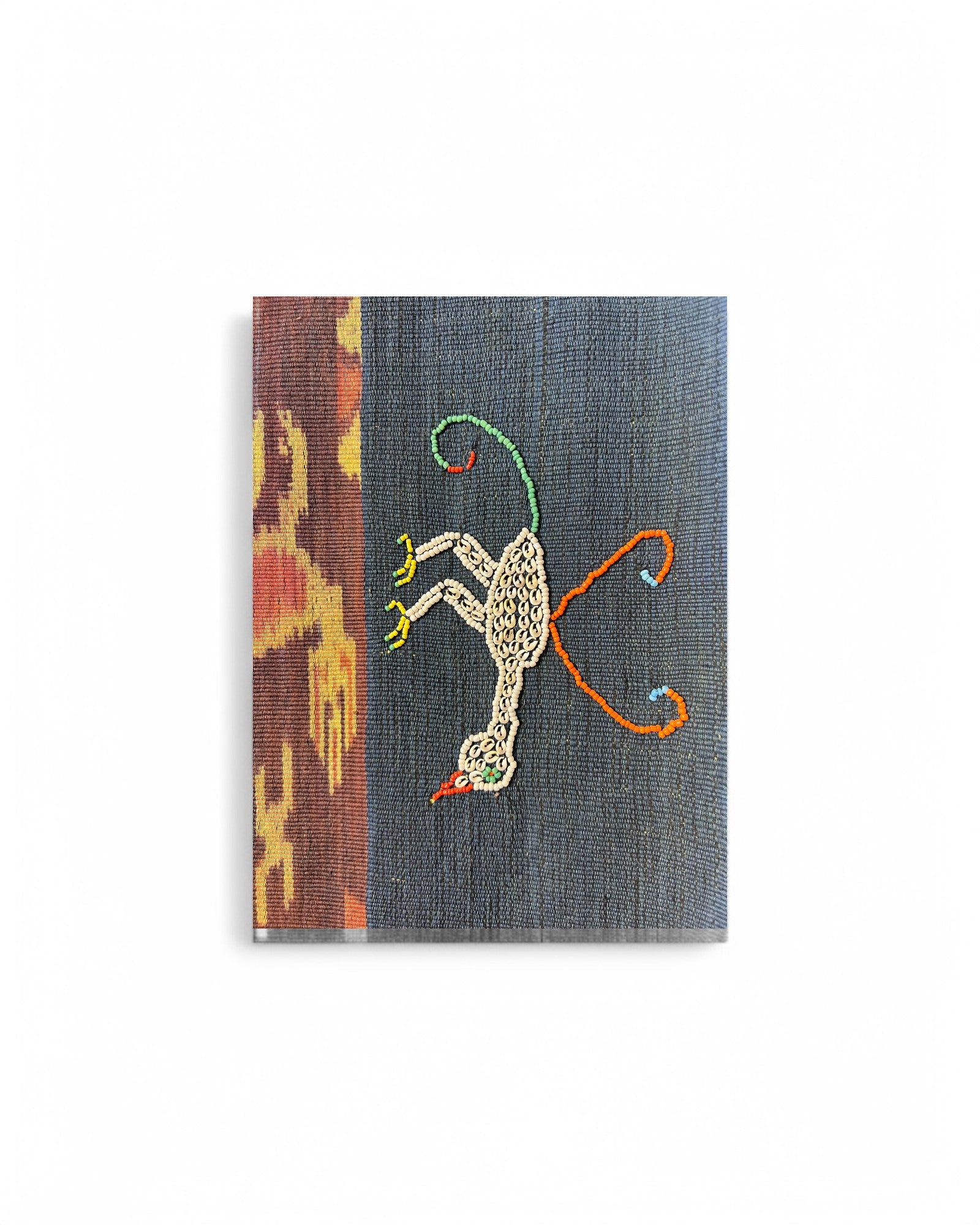 Mythical Bird Beaded Ikat & Borracay Textile Wall Hanging / Table Runner
