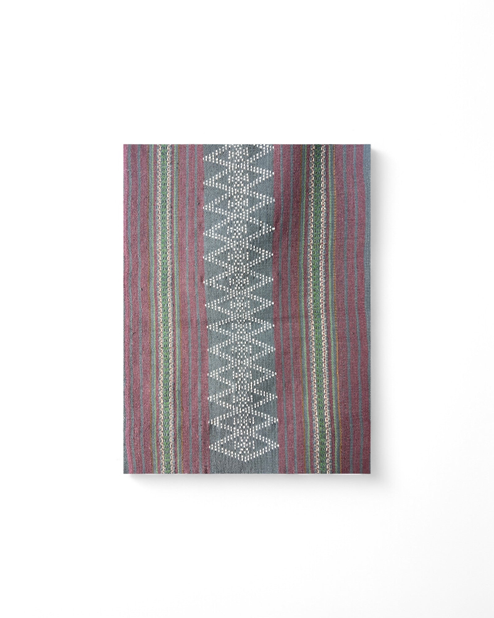 Light Purple Attapeu Handwoven Table Runner with Geometric Motif