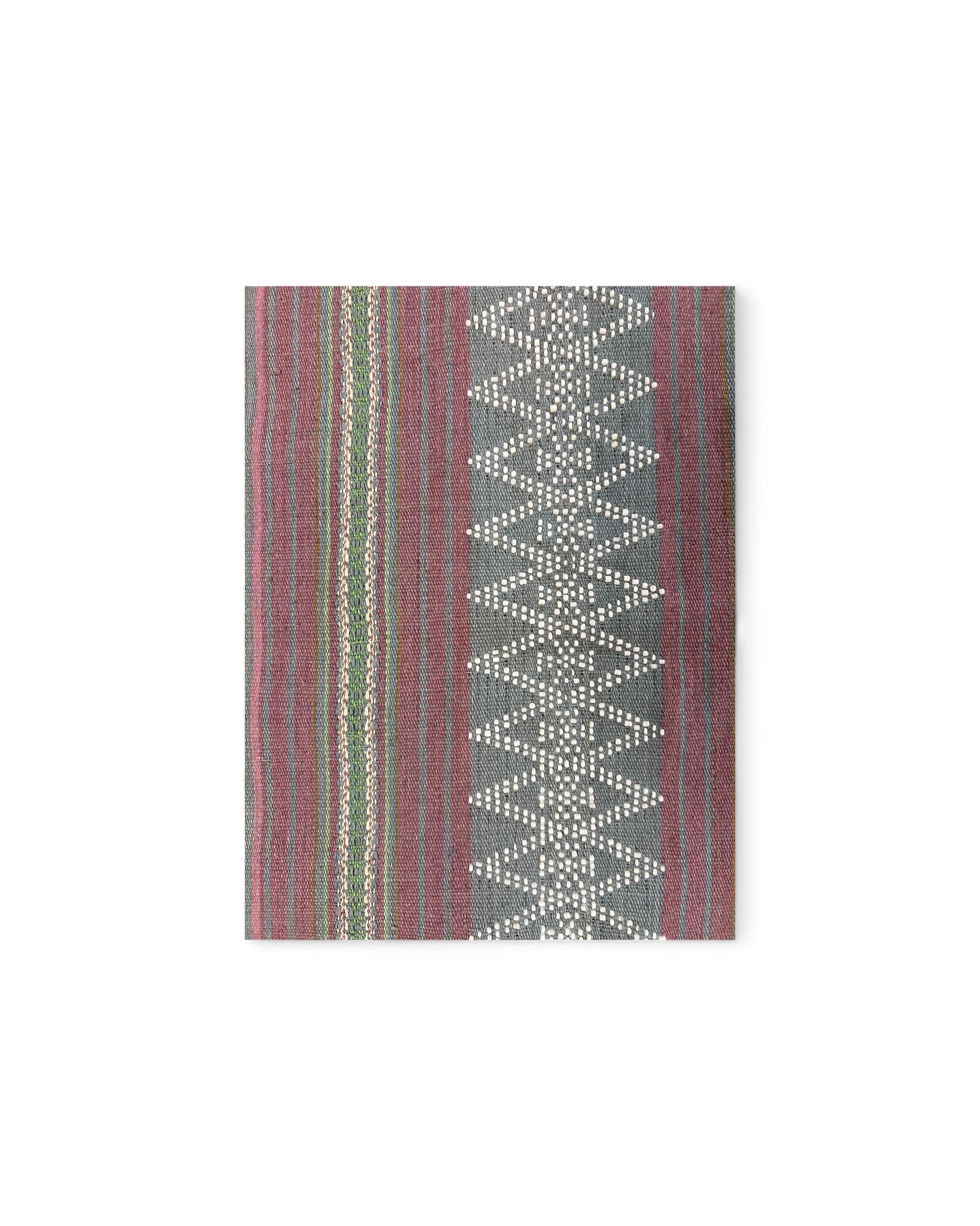 Light Purple Attapeu Handwoven Table Runner with Geometric Motif