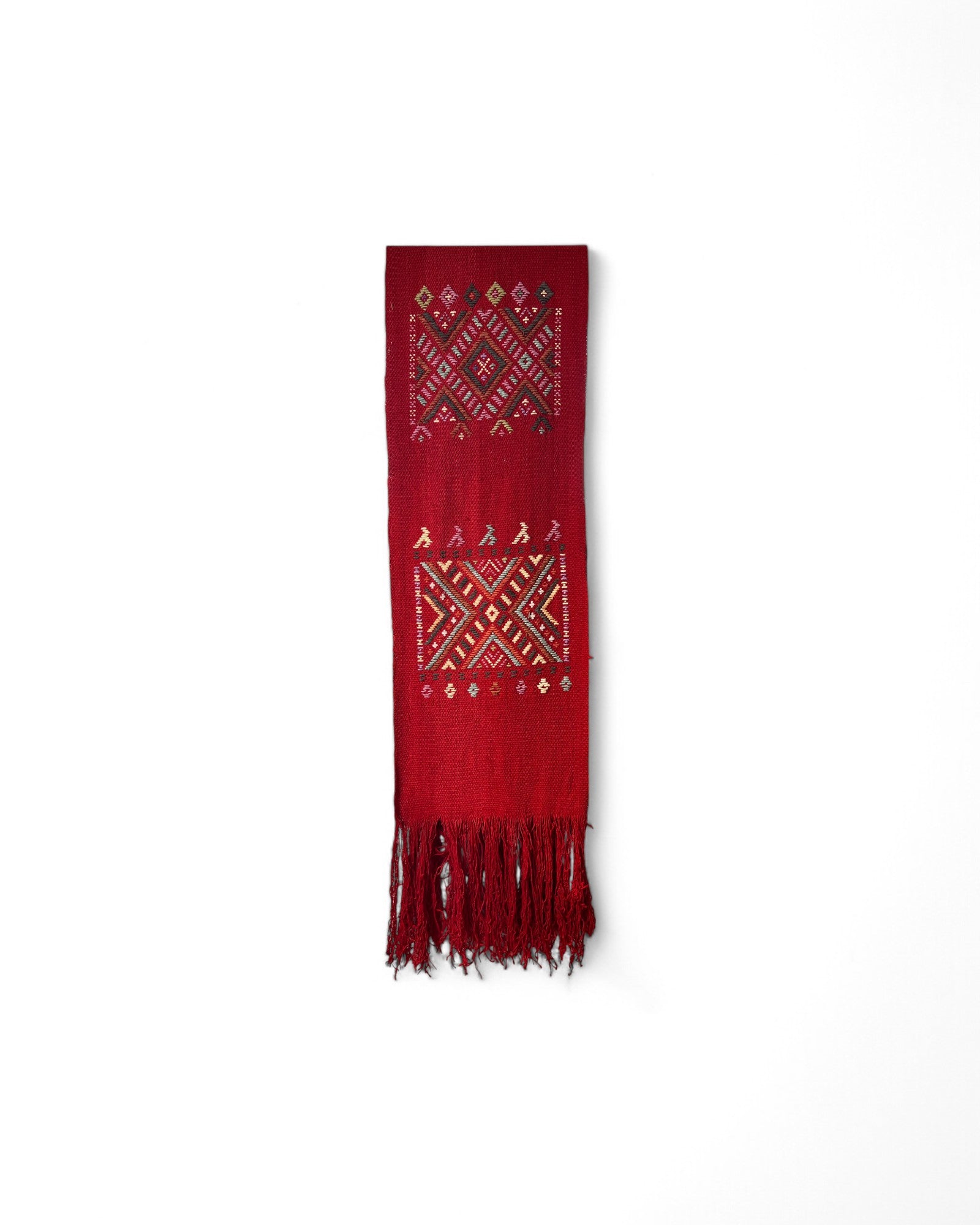 Red Decorative Patestry woven from Waist Loom - Red - Surround Living - 3