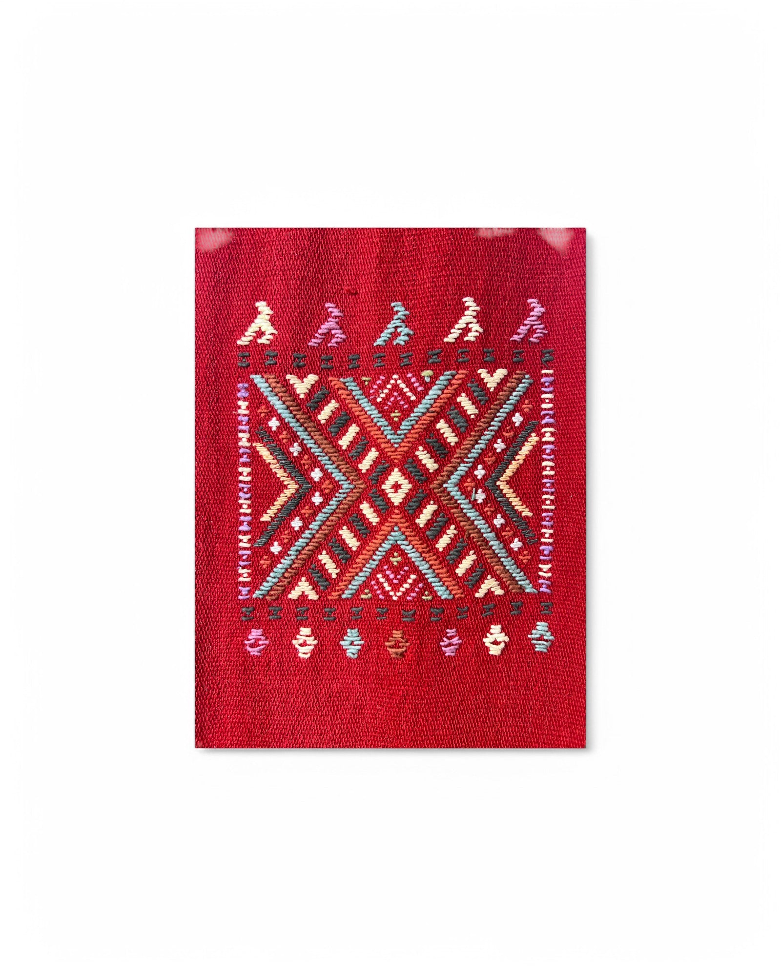 Red Decorative Patestry woven from Waist Loom - Red - Surround Living - 5
