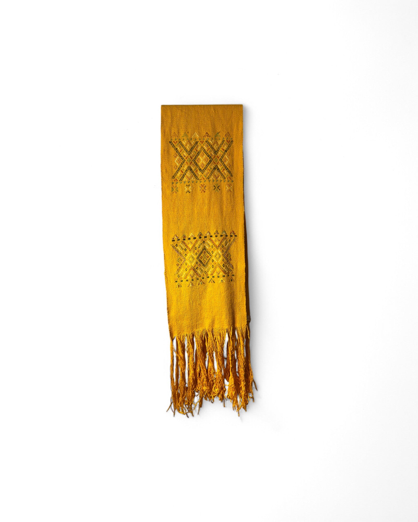 Yellow Decorative Patestry woven from Waist Loom - Yellow