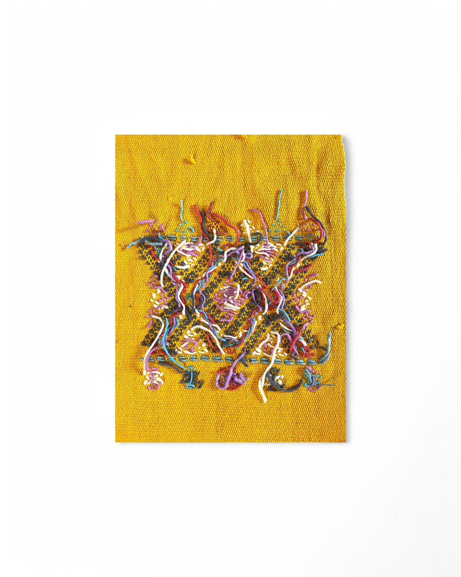 Yellow Decorative Patestry woven from Waist Loom - Yellow