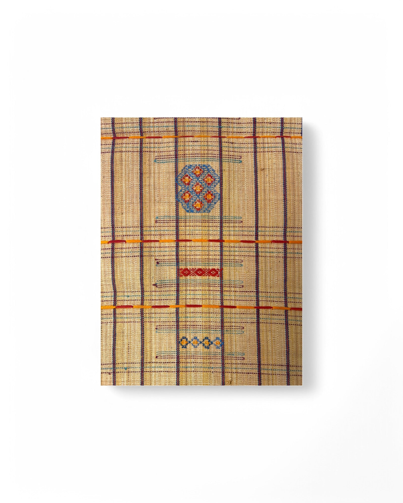 Tan Table cloth tapestry with Indiginous weave - Tan