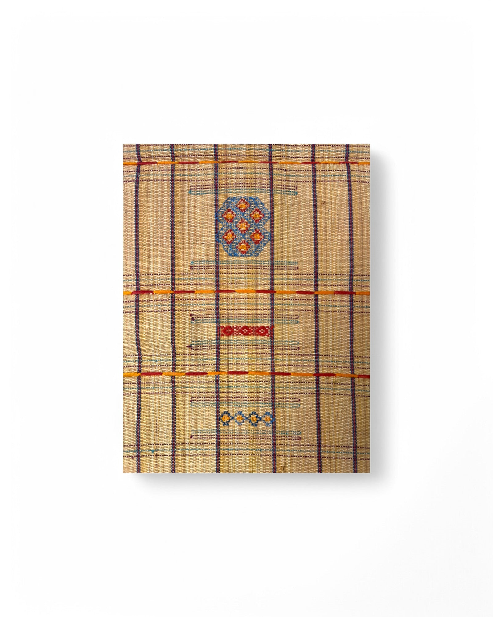 Tan Table cloth tapestry with Indiginous weave - Tan