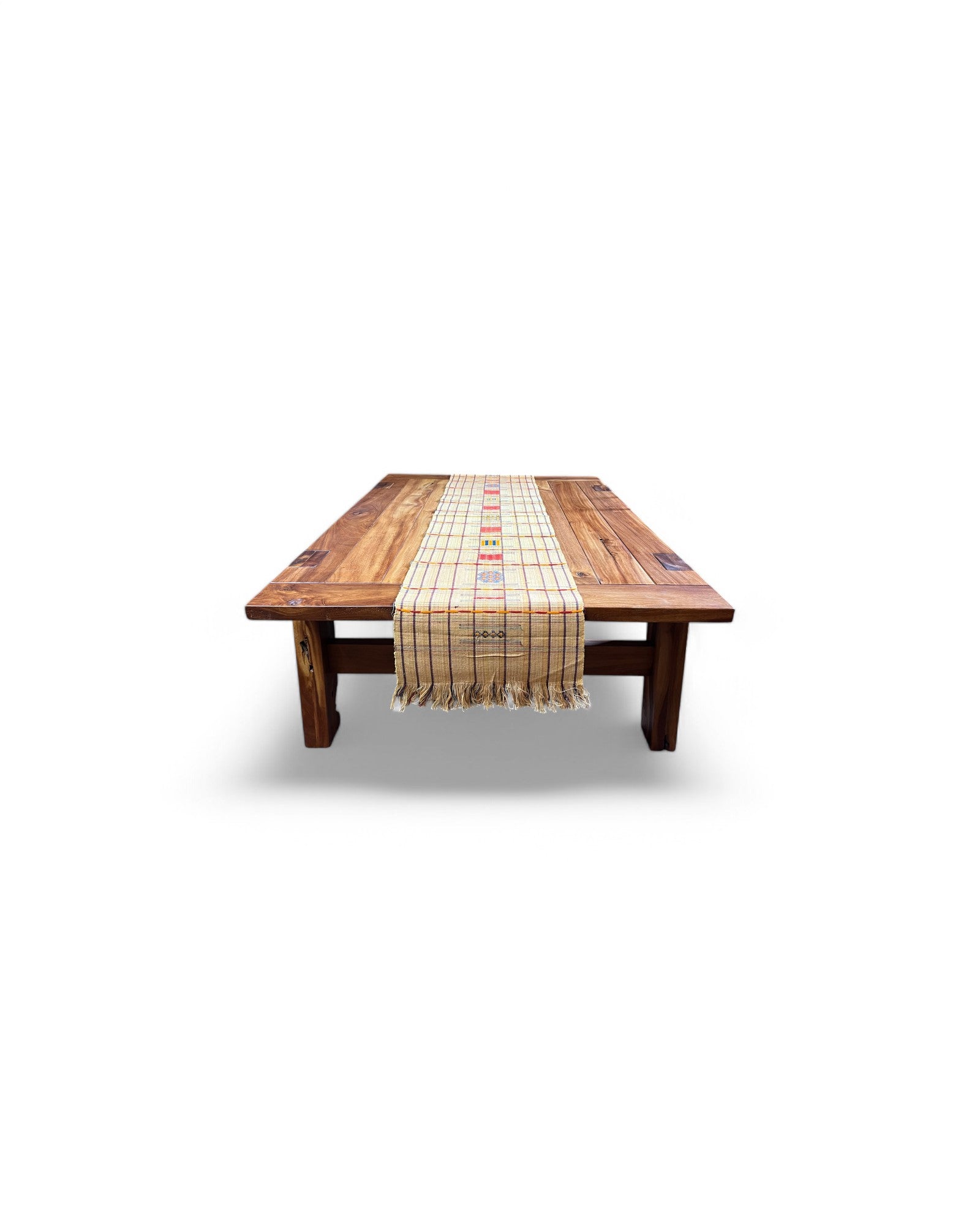 Tan Table cloth tapestry with Indiginous weave - Tan