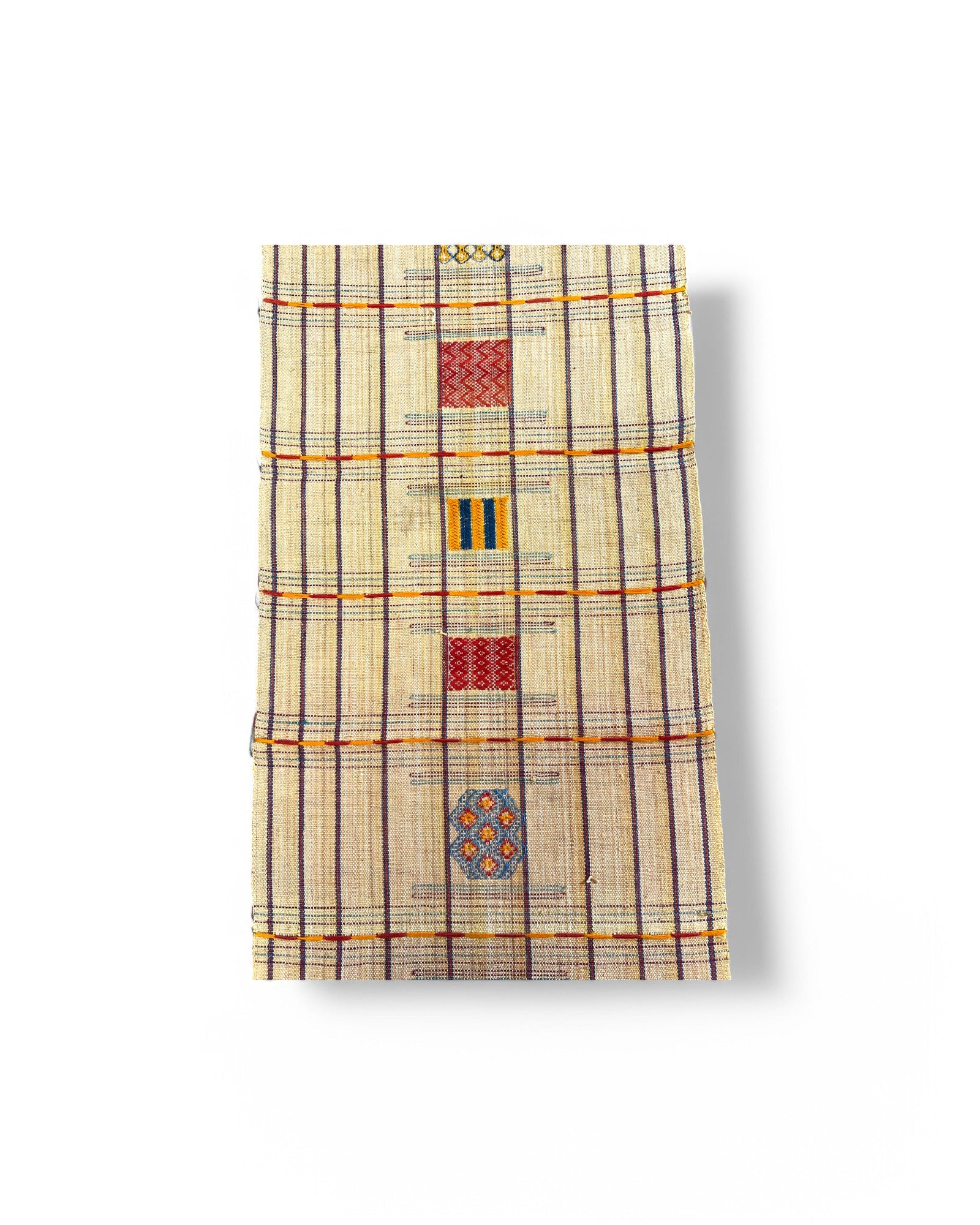 Tan Table cloth tapestry with Indiginous weave - Tan