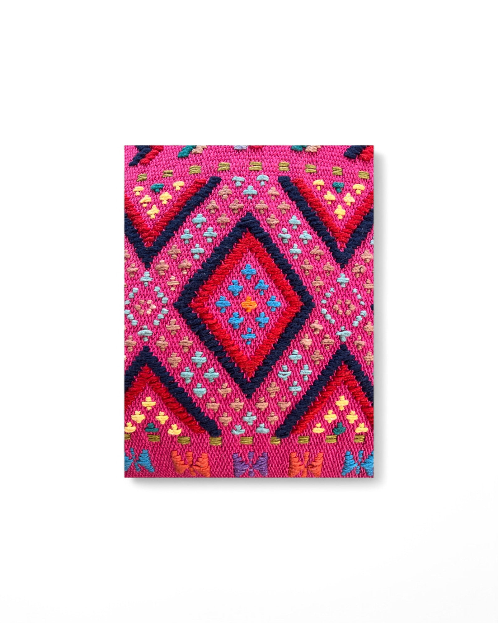 Handwoven Waist Loom Doi Tao Pillow - Pink