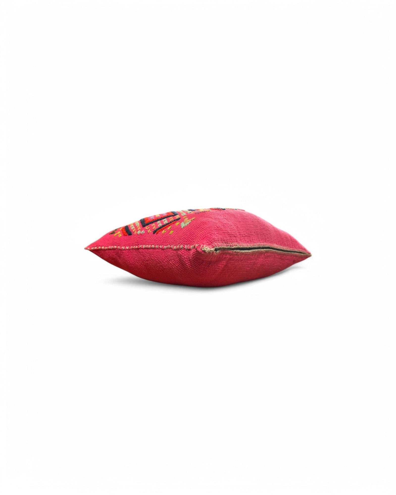 Handwoven Waist Loom Doi Tao Pillow - Pink
