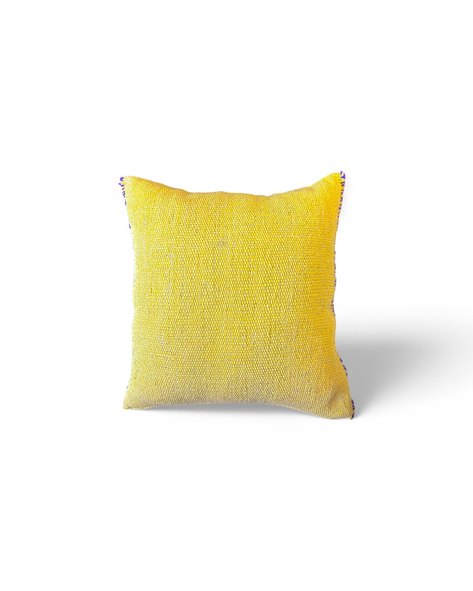 Handwoven Waist Loom Doi Tao Pillow - Yellow