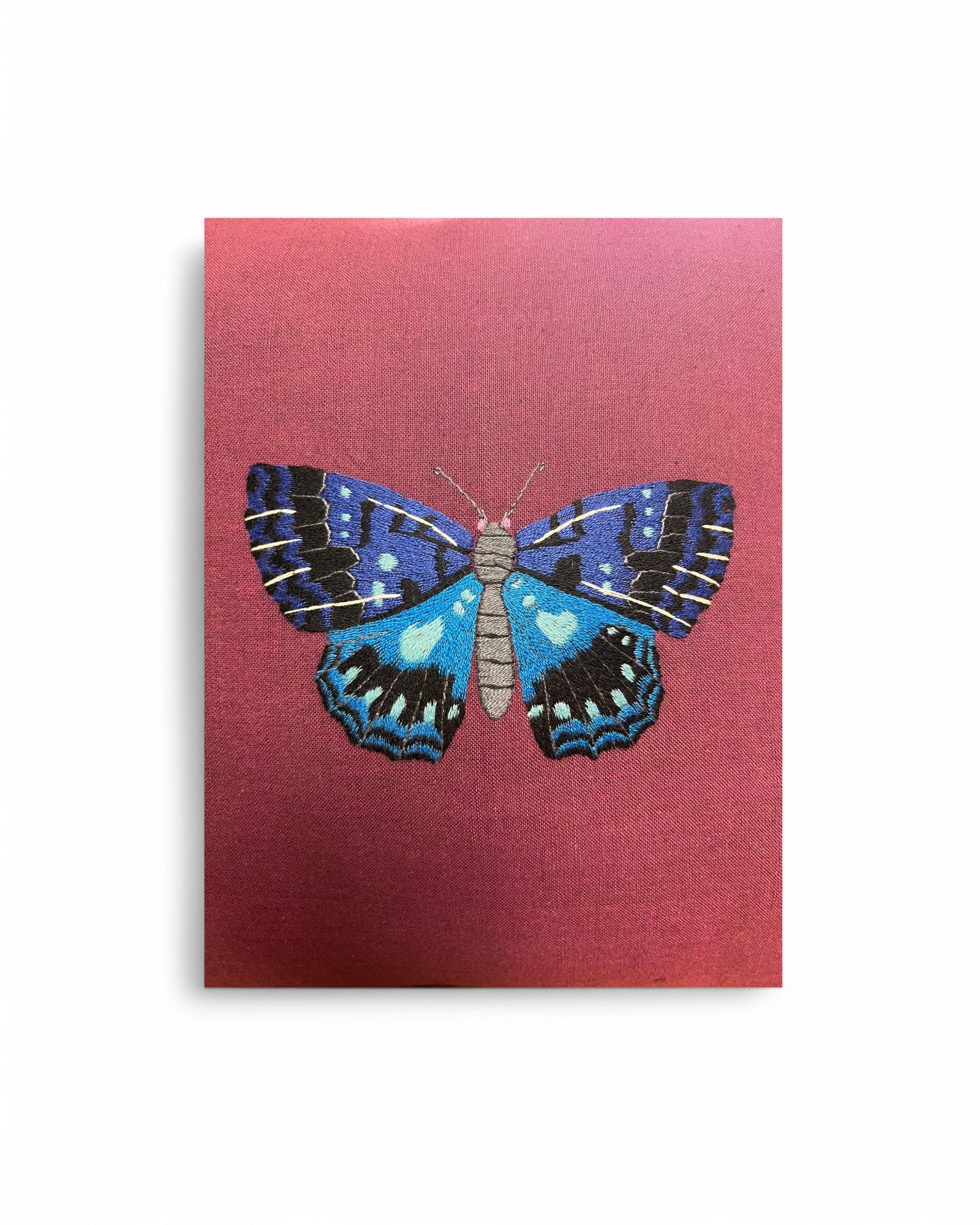 Hand Ebroidered Insect - Butterfly (Purple)