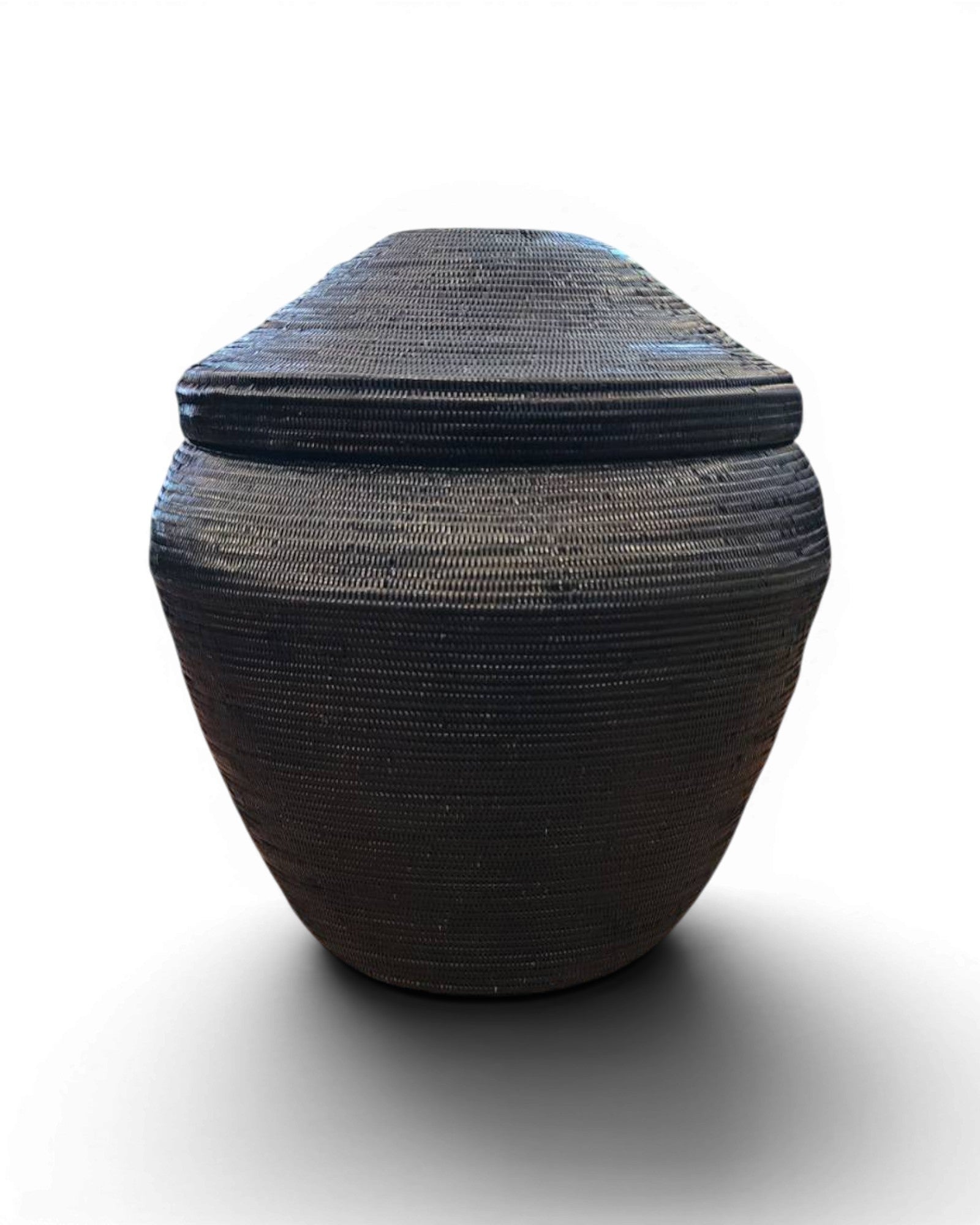 Yan Lipao Lidded Basket - Dark Brown/Black - Surround Living - 6