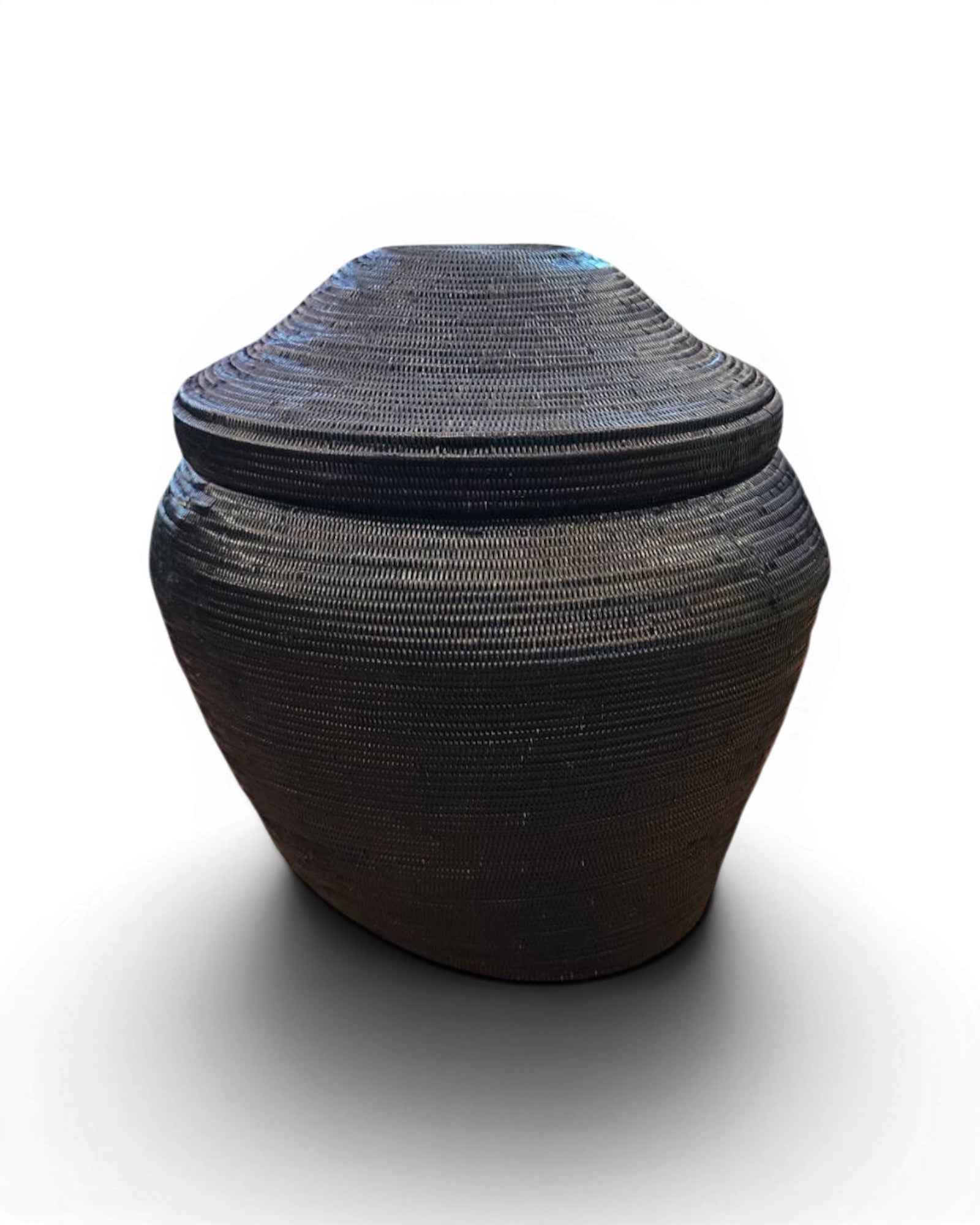 Yan Lipao Lidded Basket - Dark Brown/Black - Surround Living - 7