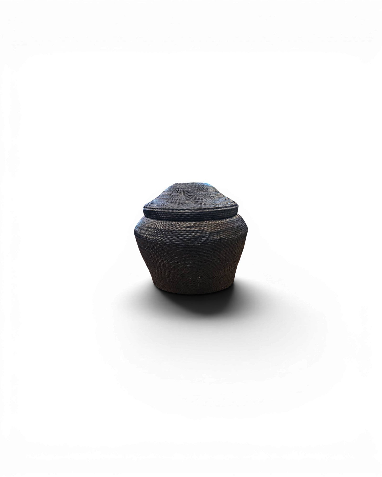 Yan Lipao Lidded Basket - Dark Brown/Black