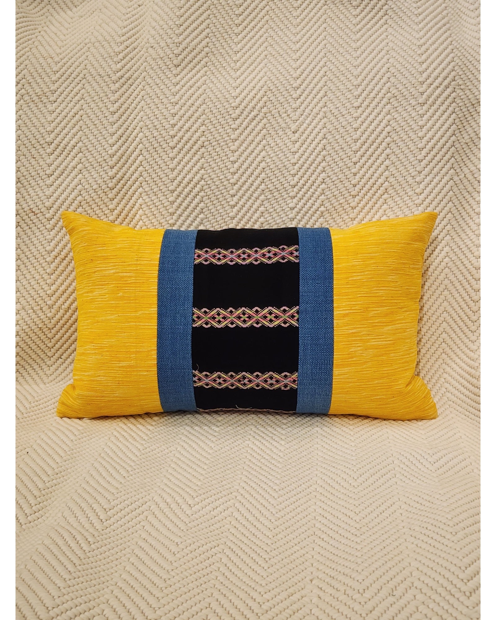 Chiang Mai Threads Lumbar Cushion - Yellow