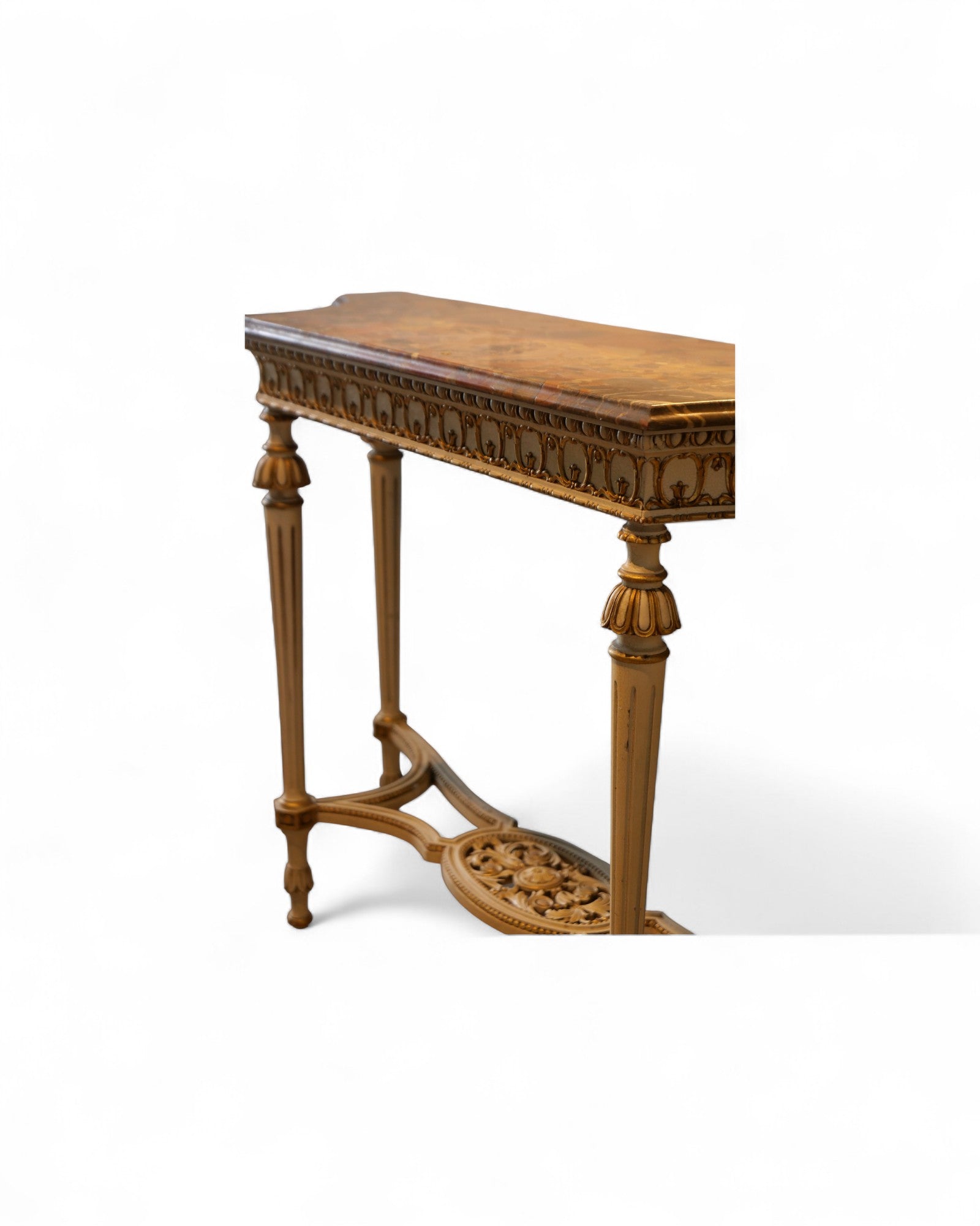 Louis XVI-Style Painted and Giltwood Console – Italian