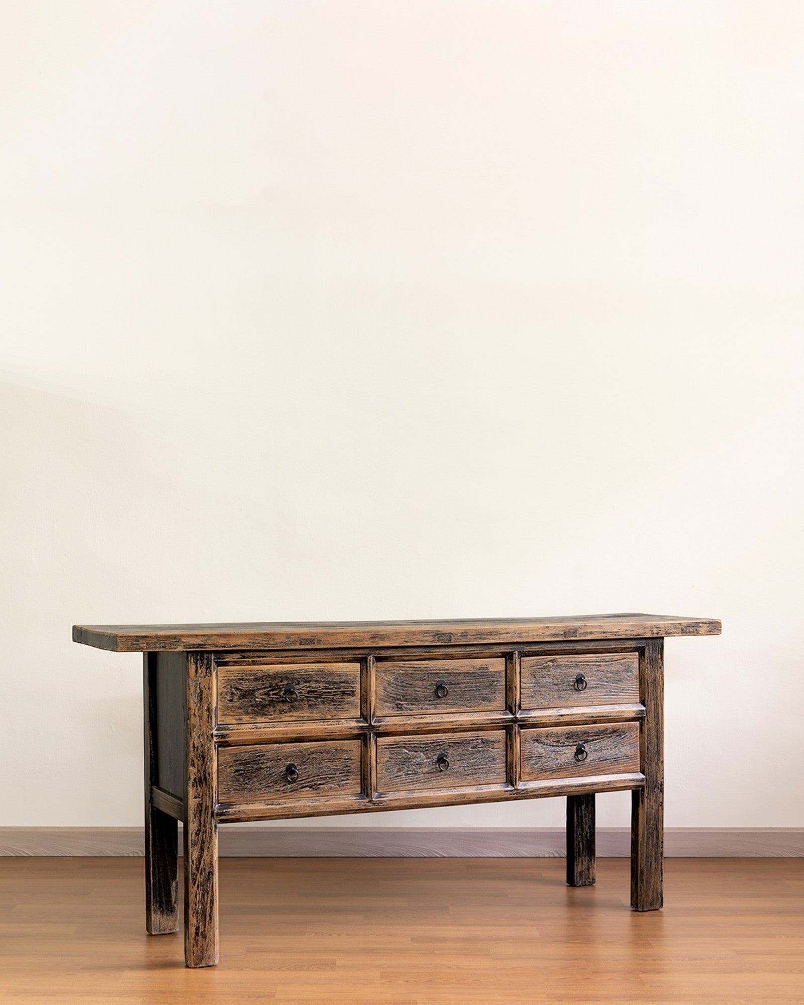 Newly Made Rustic Fir Wood Console Table