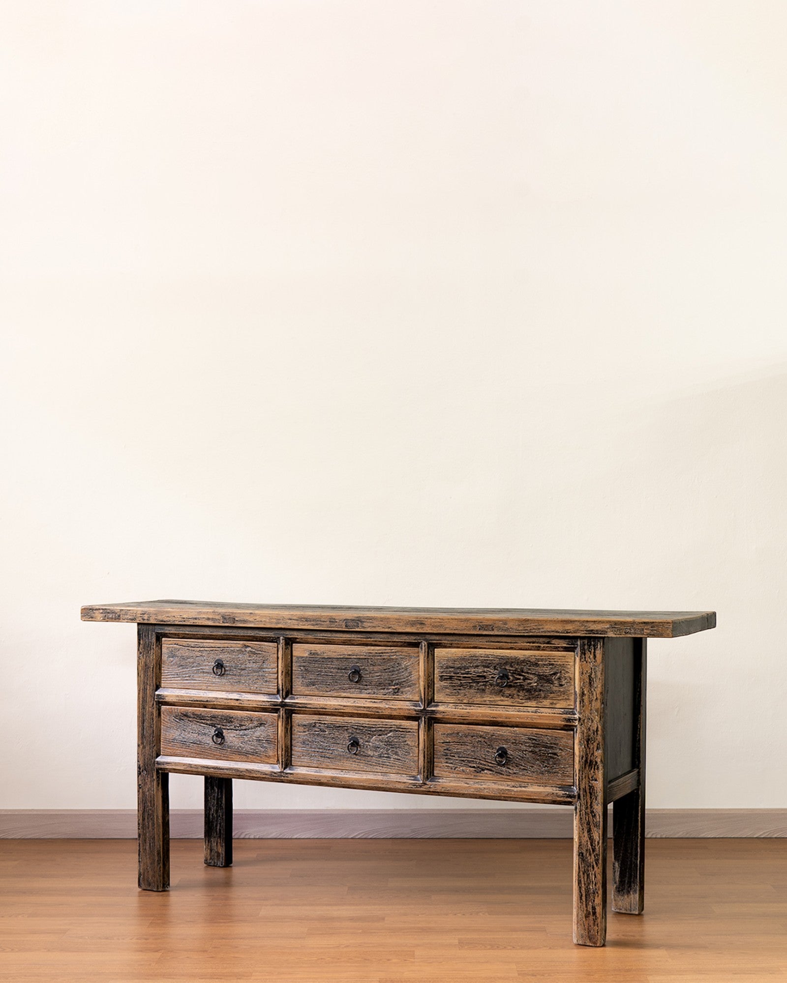 Newly Made Rustic Fir Wood Console Table