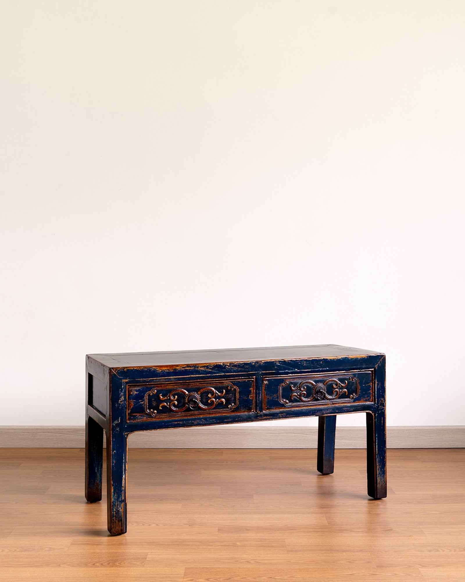 Chinese Antique Two Drawers Low Table