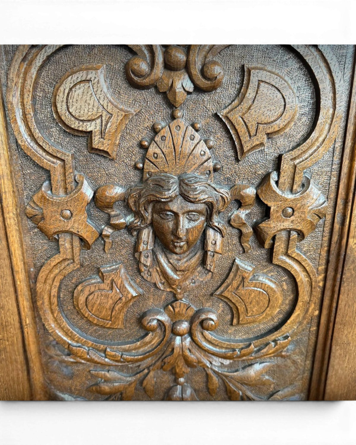 Antique Oak Carved Hall-bench - Surround Living - 6