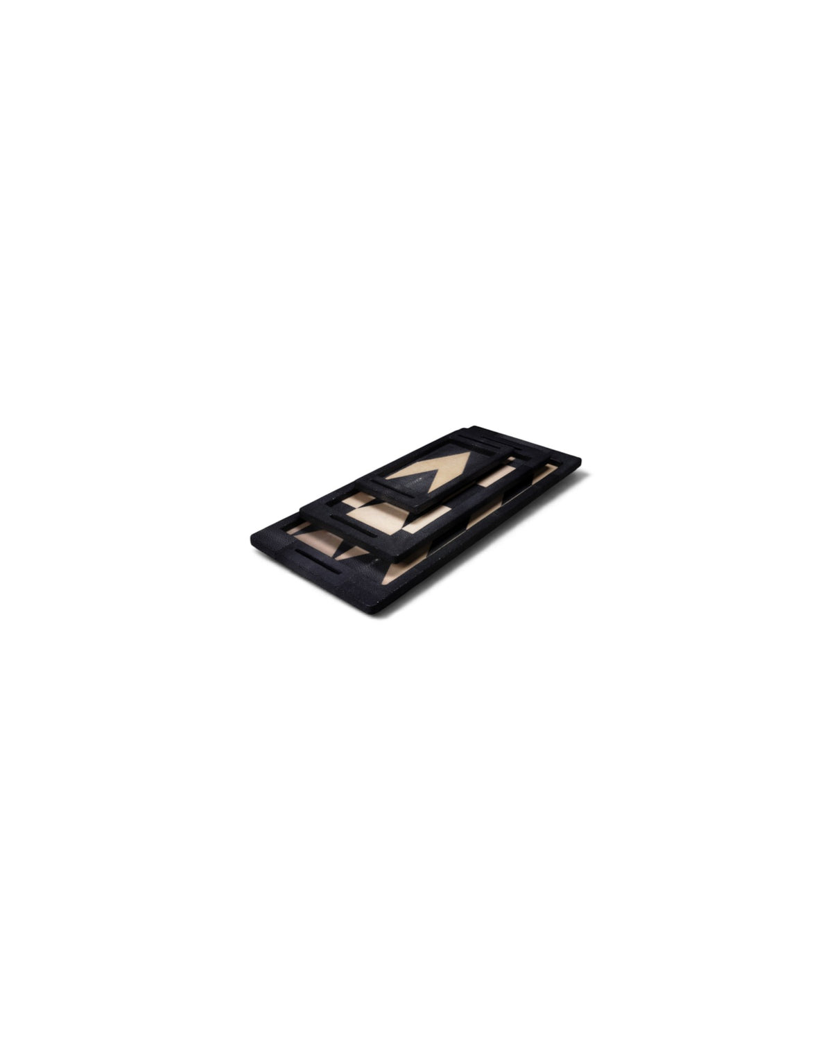 Manu Tray – Set – Black (Shagreen-Stingray Leather) - Surround Living - 1