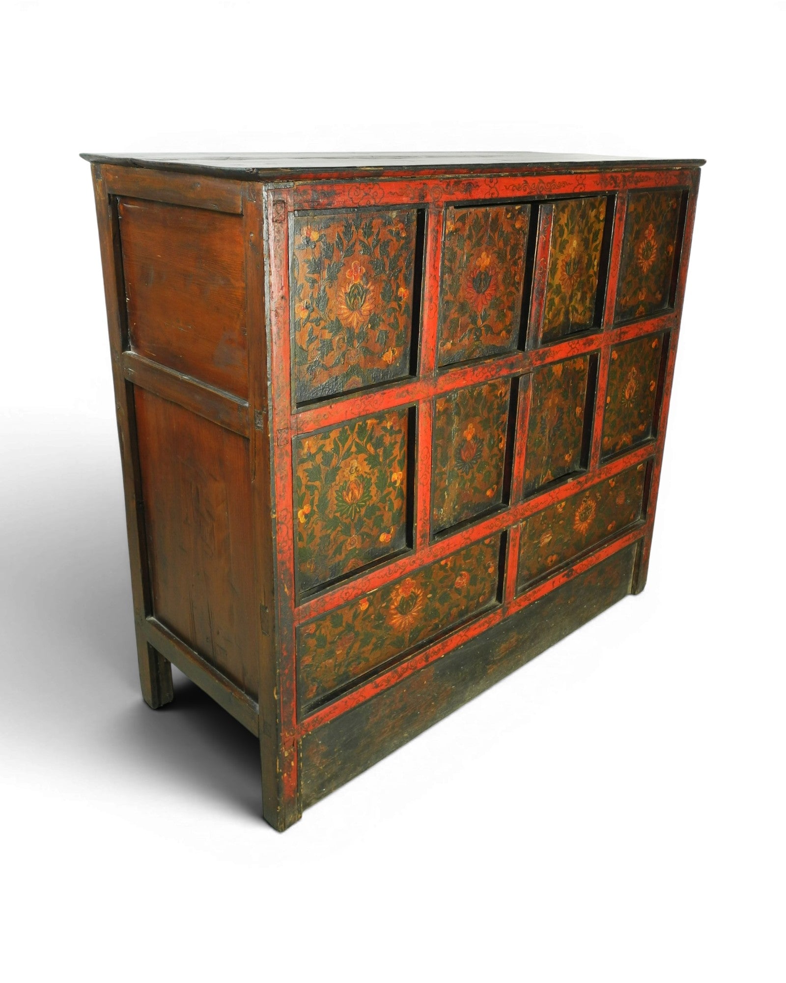 Antique Tibetan Painted Cupboard - Surround Living - 4