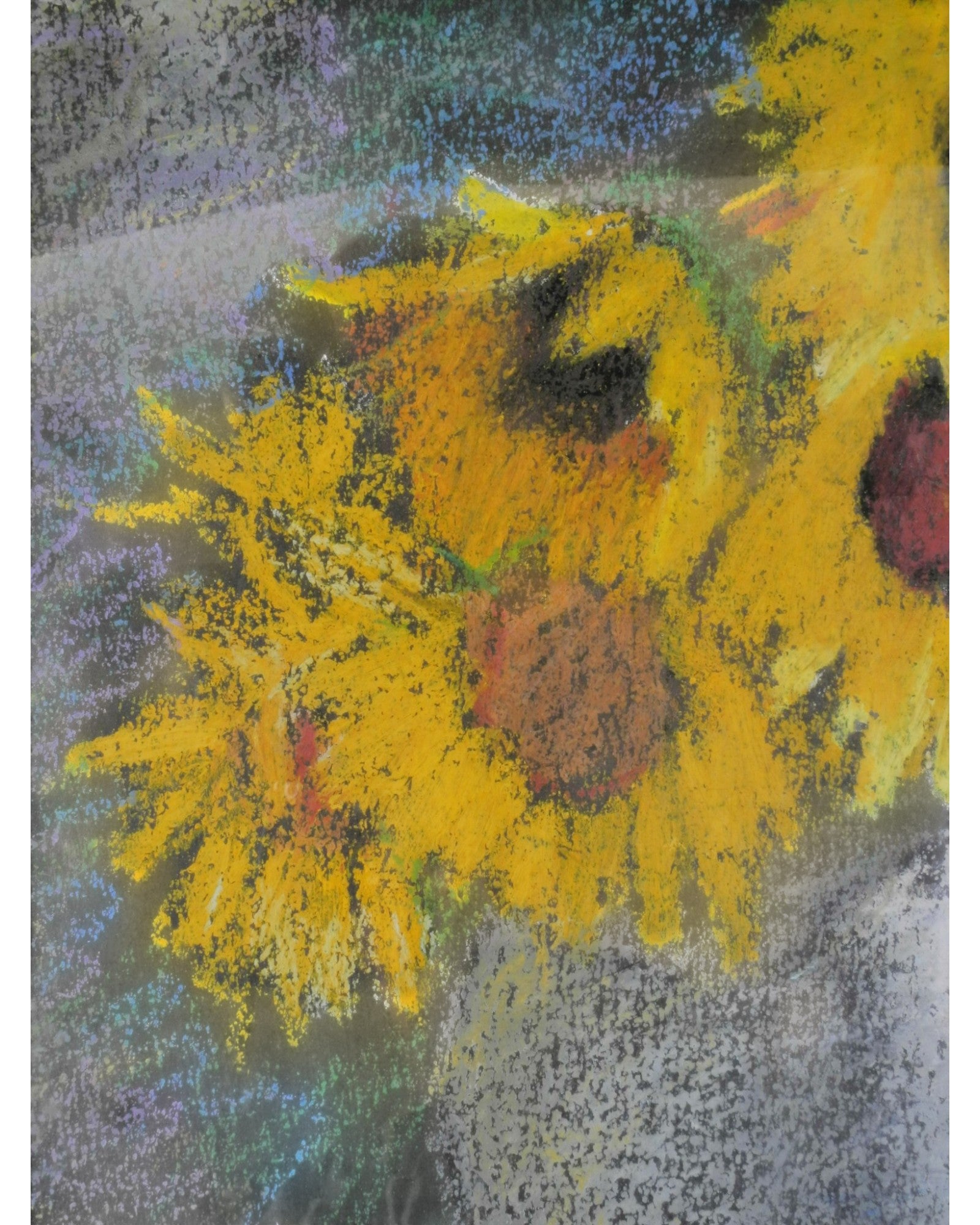 Sunflowers” Pastel Drawing by Win Pe Myint (24 x 35cm) - Surround Living - 3