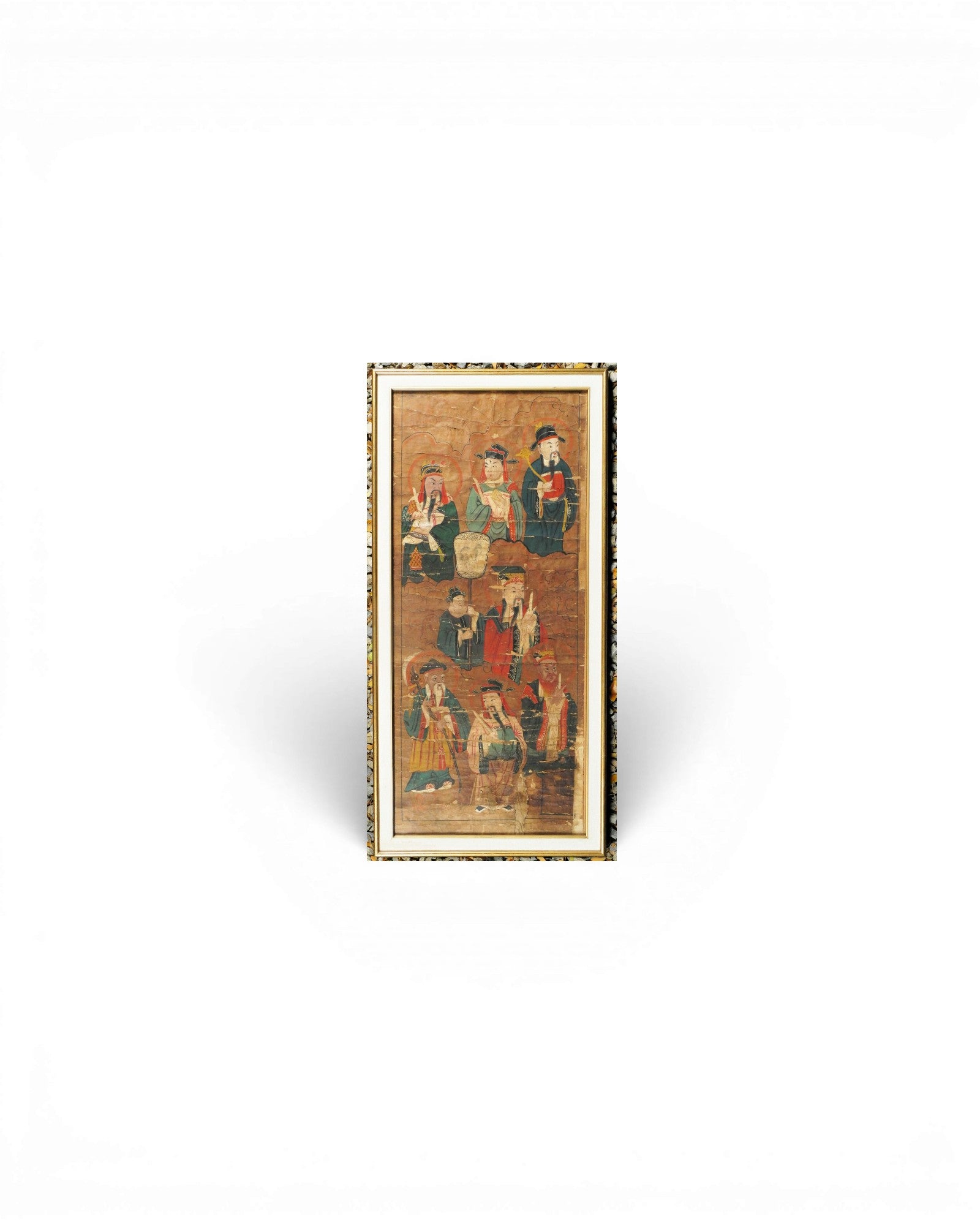 Framed Taoist Scroll Painting on Mulberry or Bamboo Paper (63 x 133cm) - Surround Living - 1