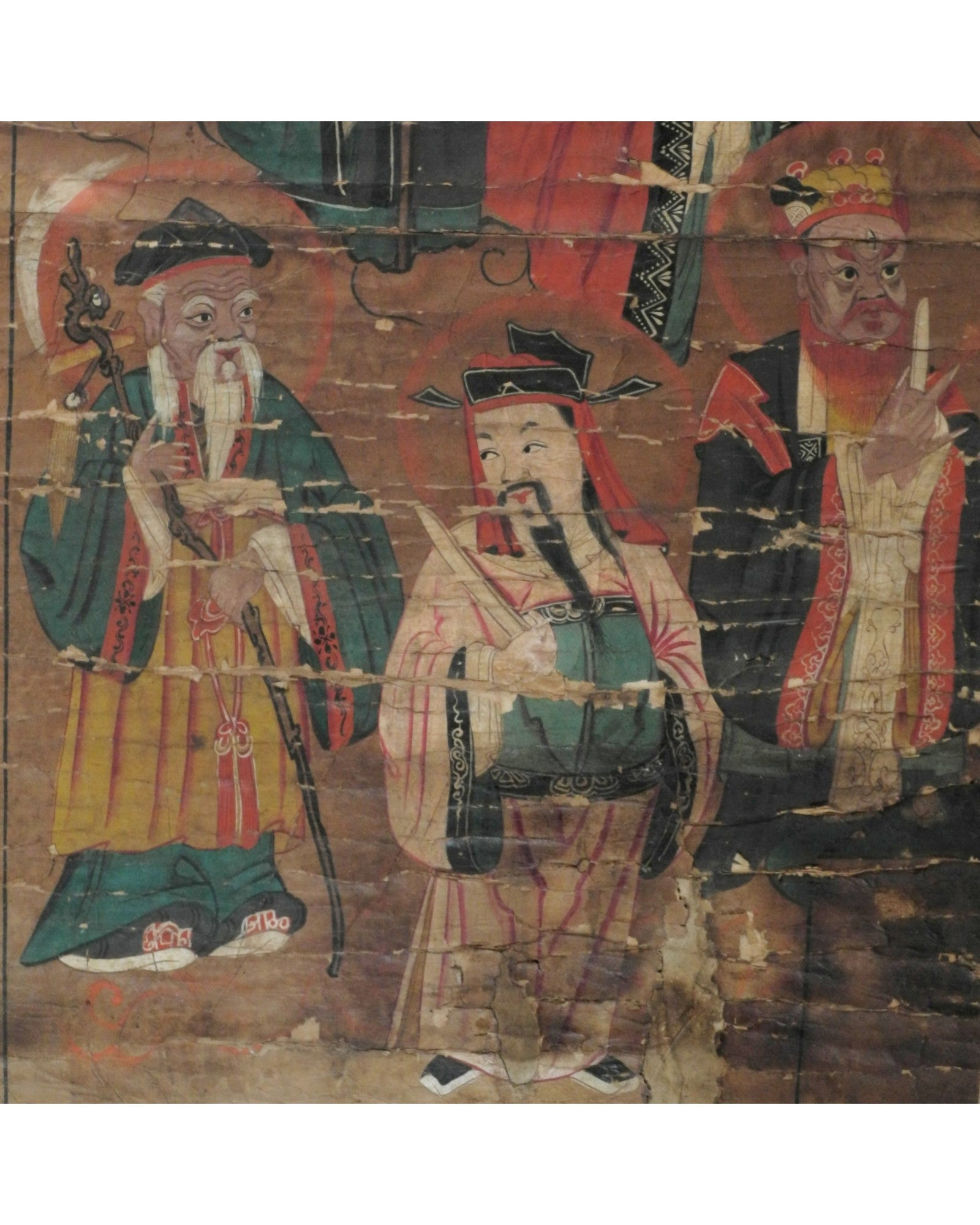 Framed Taoist Scroll Painting on Mulberry or Bamboo Paper (63 x 133cm) - Surround Living - 5
