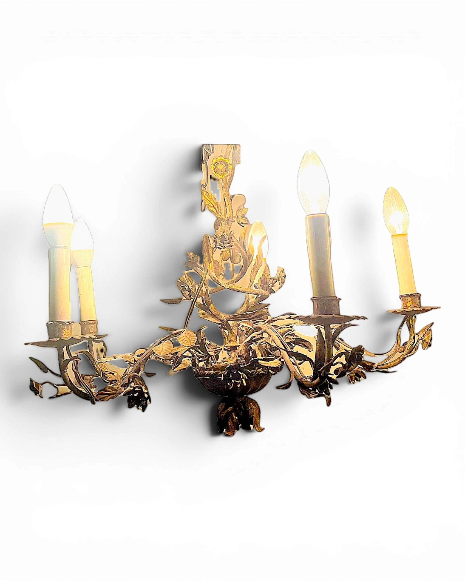 French Rococo Style Three-Light Wall Sconce