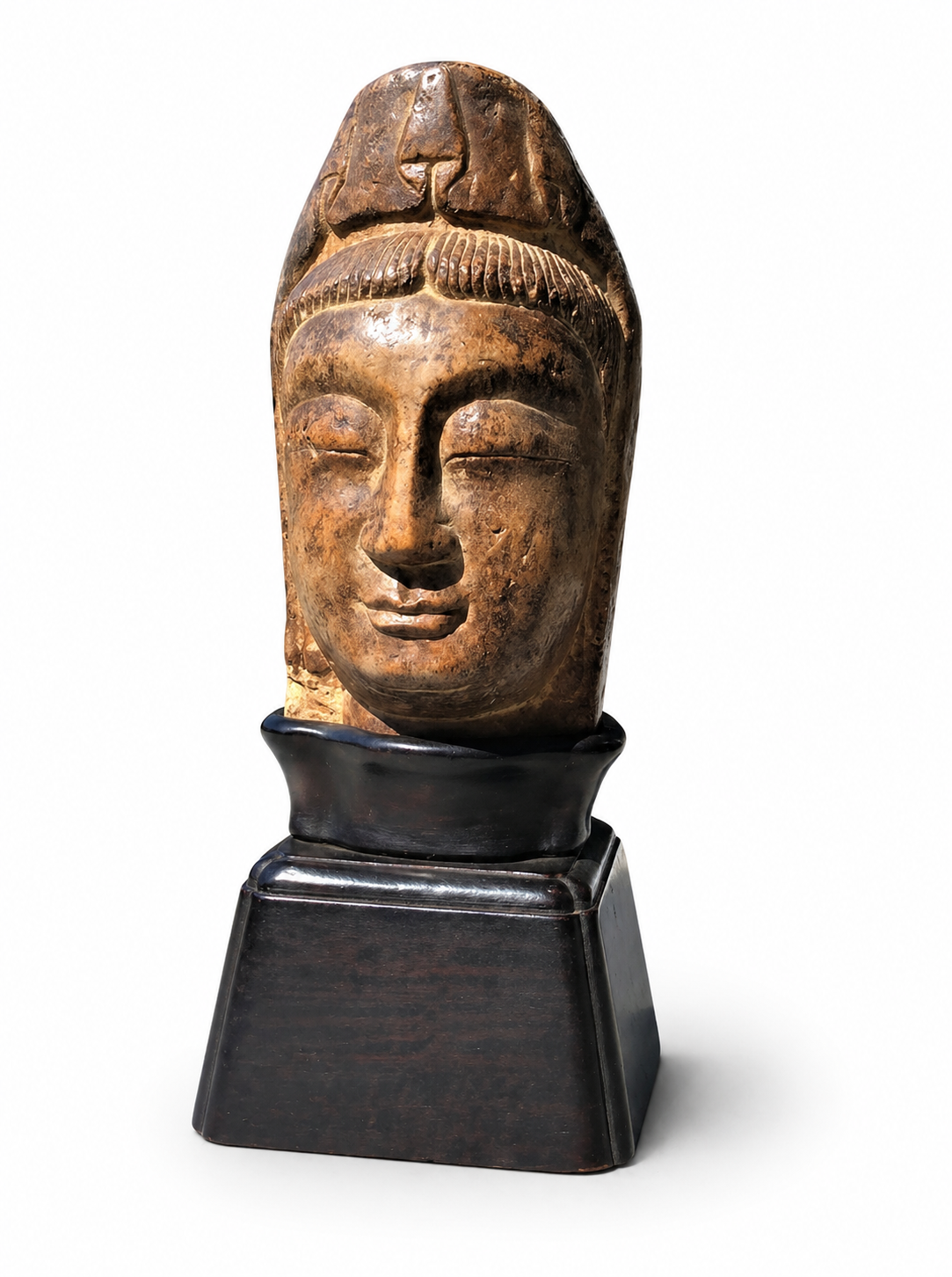 HEAD OF GUANYIN. Soap Stone