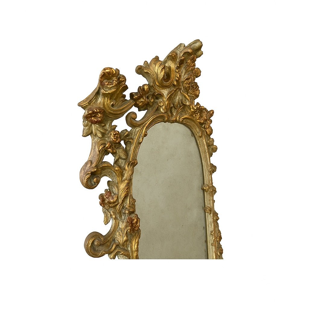 Rococo Giltwood Gold & Pearl Floral Mirror - Surround Living - 4
