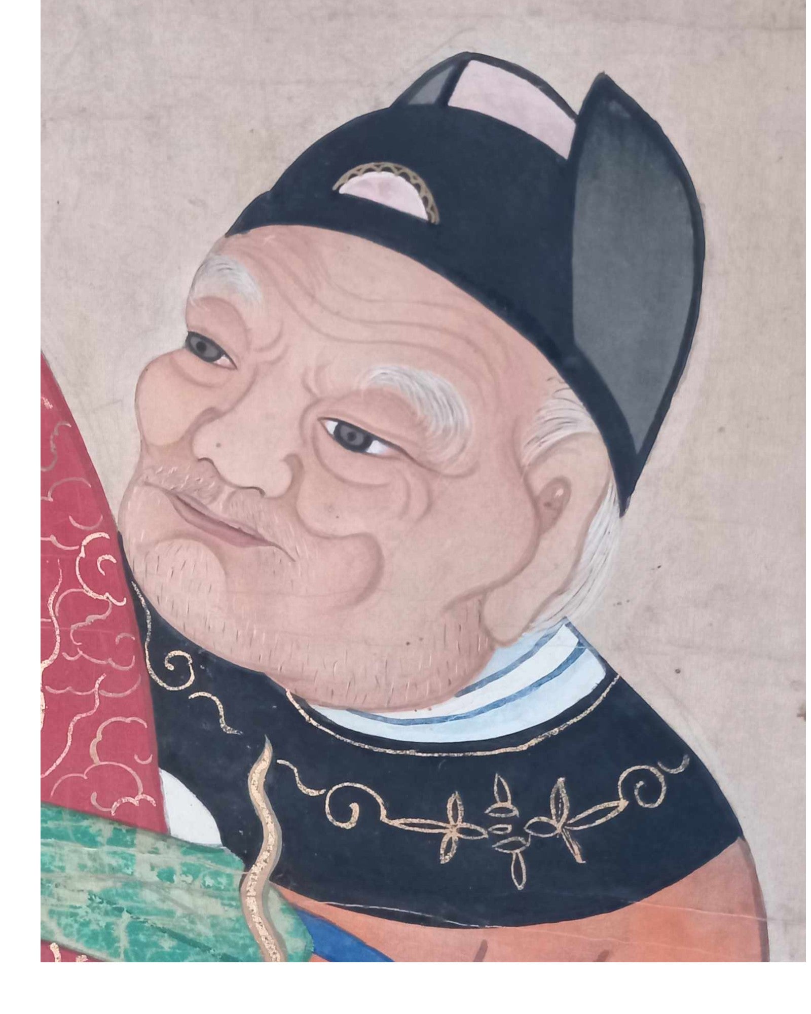 Chinese Painting on Paper - Fu Lu Shou (Three Star Gods) - Surround Living - 5